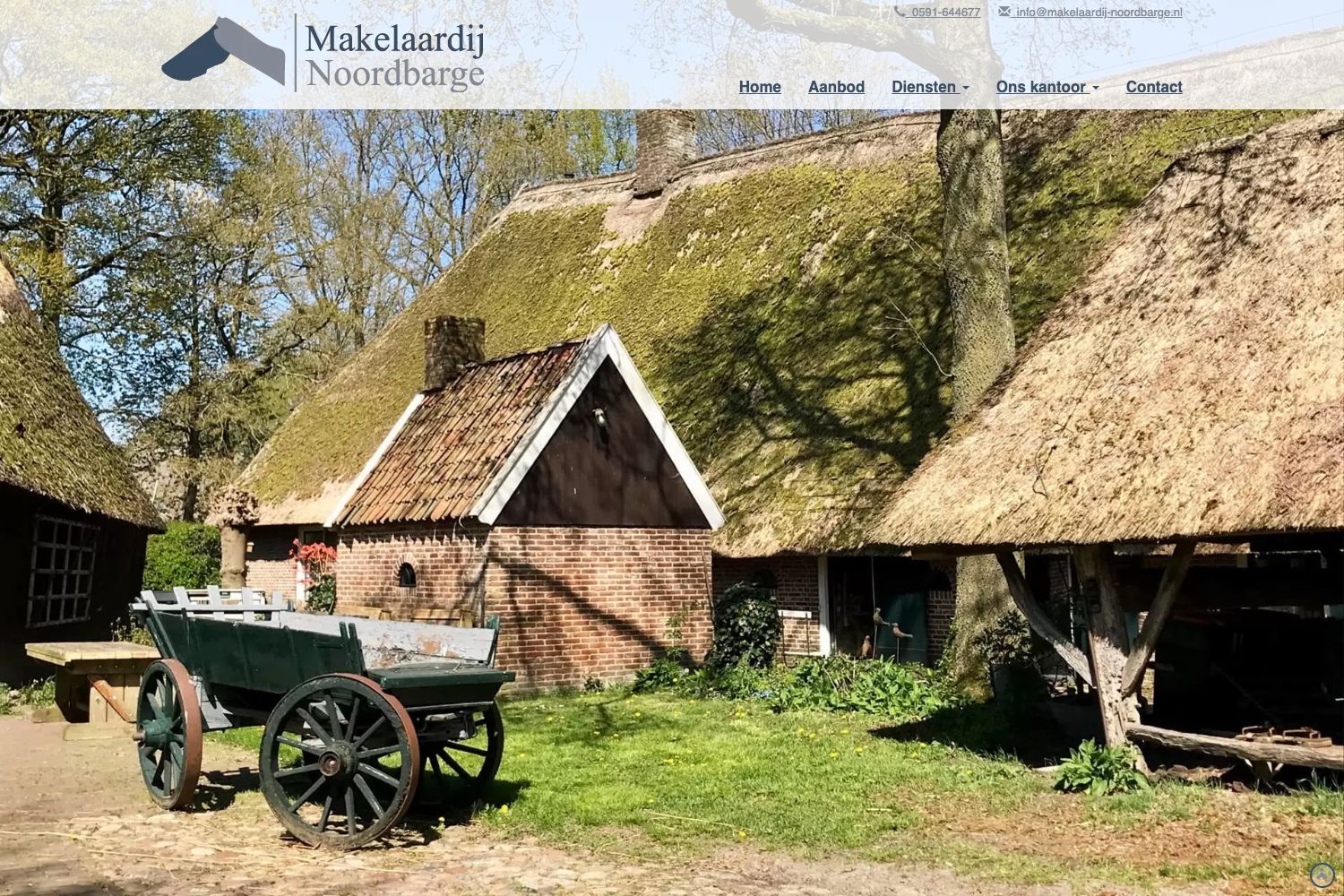 Website screenshot https://makelaardij-noordbarge.nl