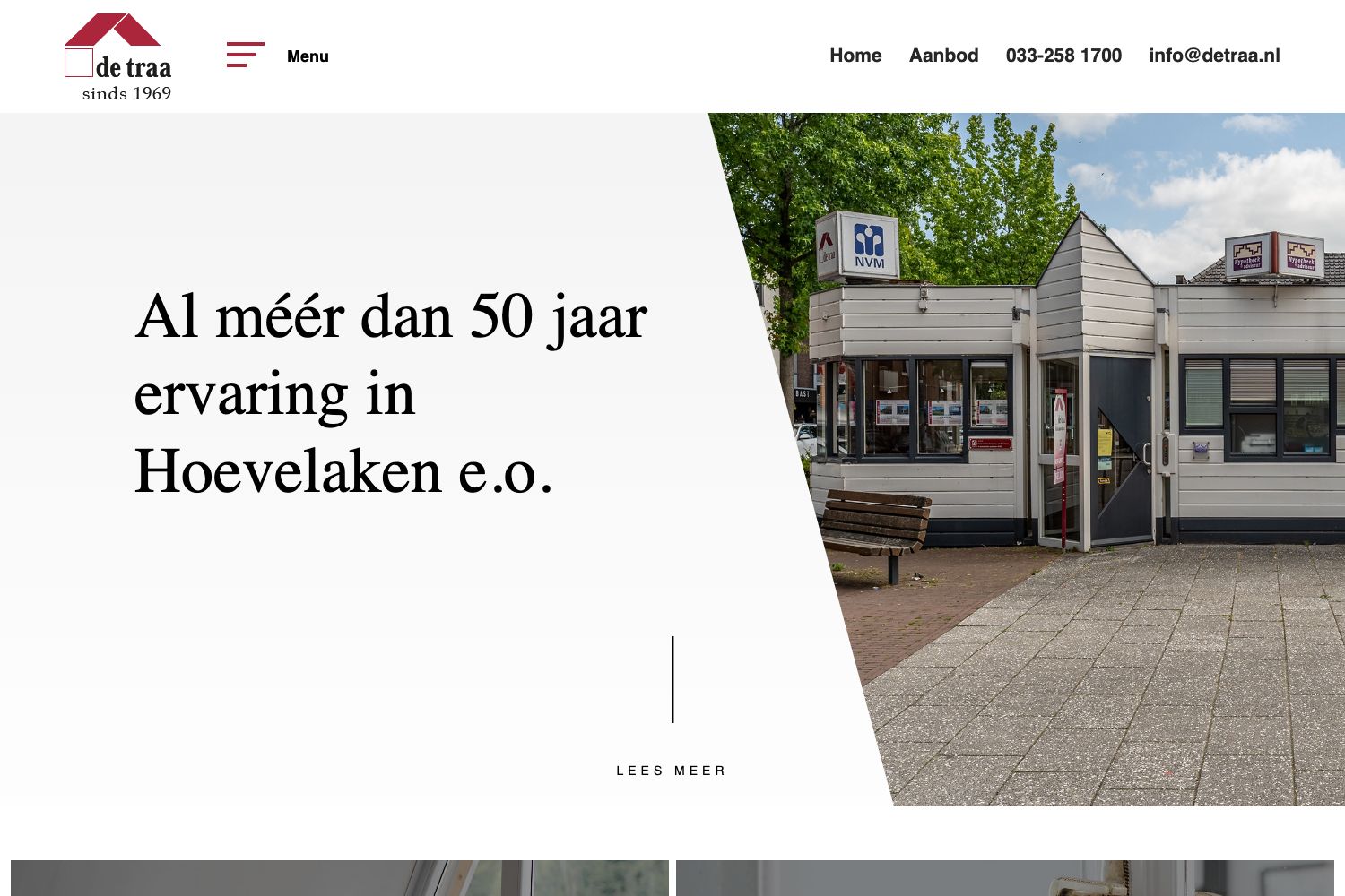 Website screenshot https://detraa.nl