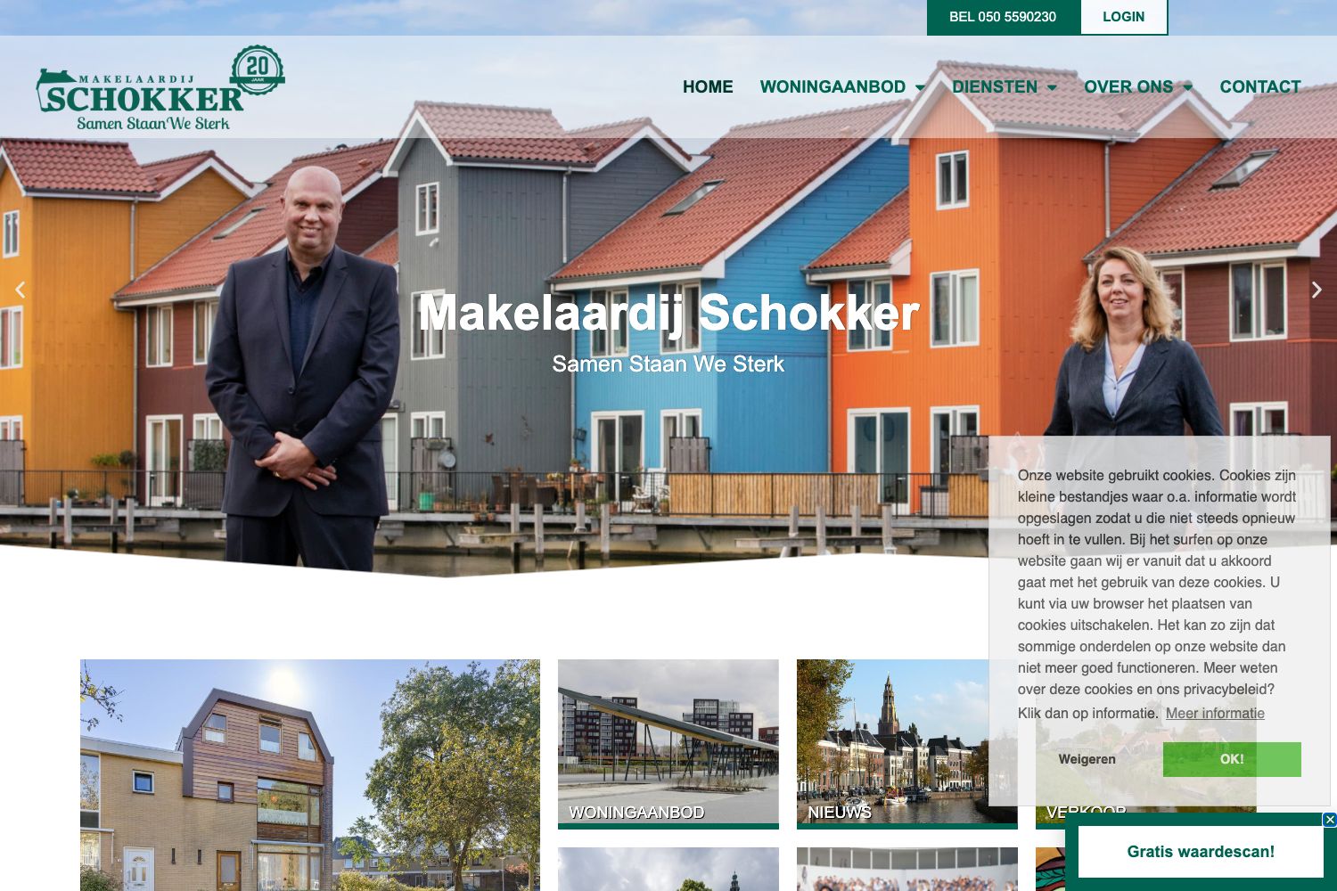 Website screenshot https://makelaardijschokker.nl