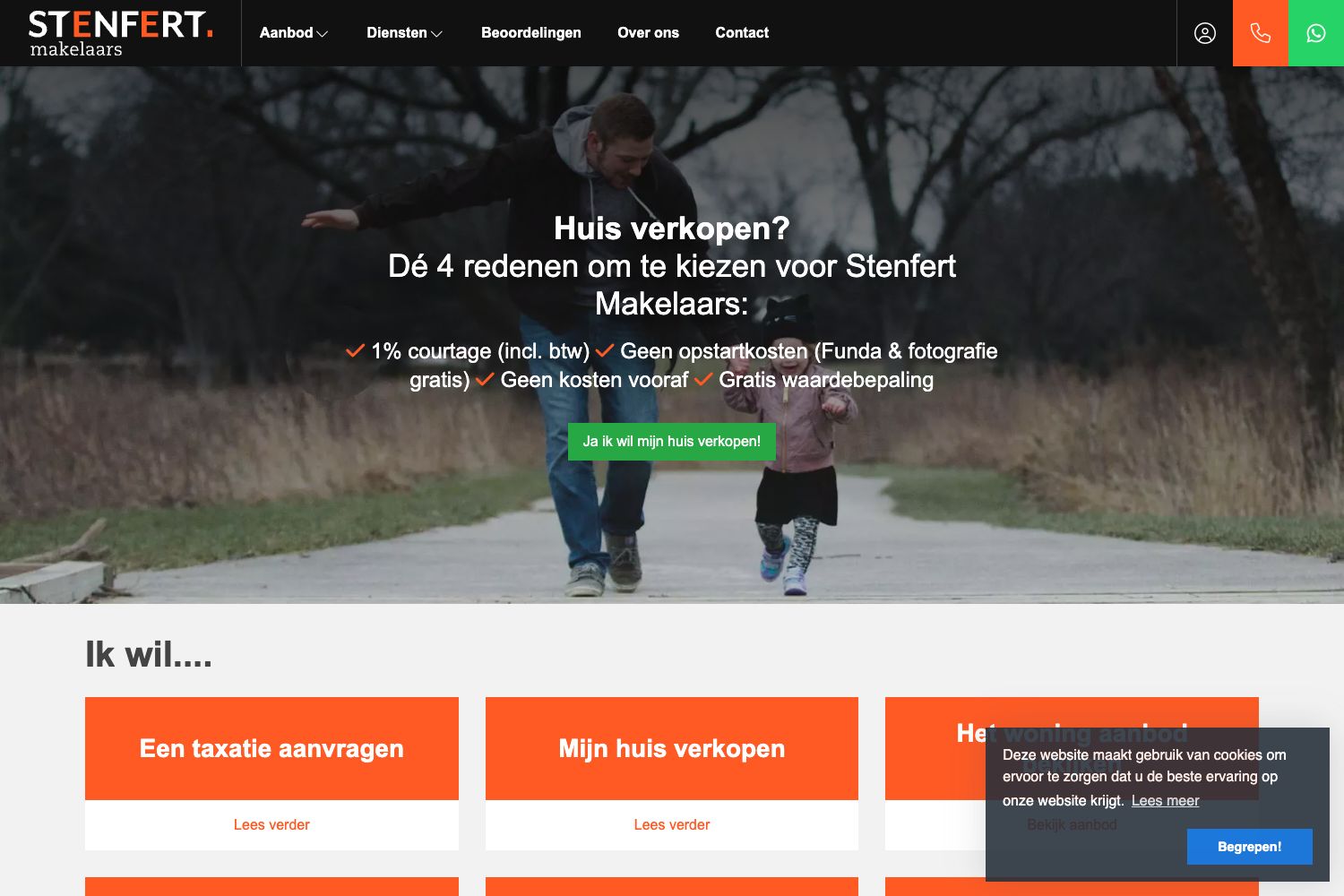 Website screenshot https://stenfertmakelaars.nl