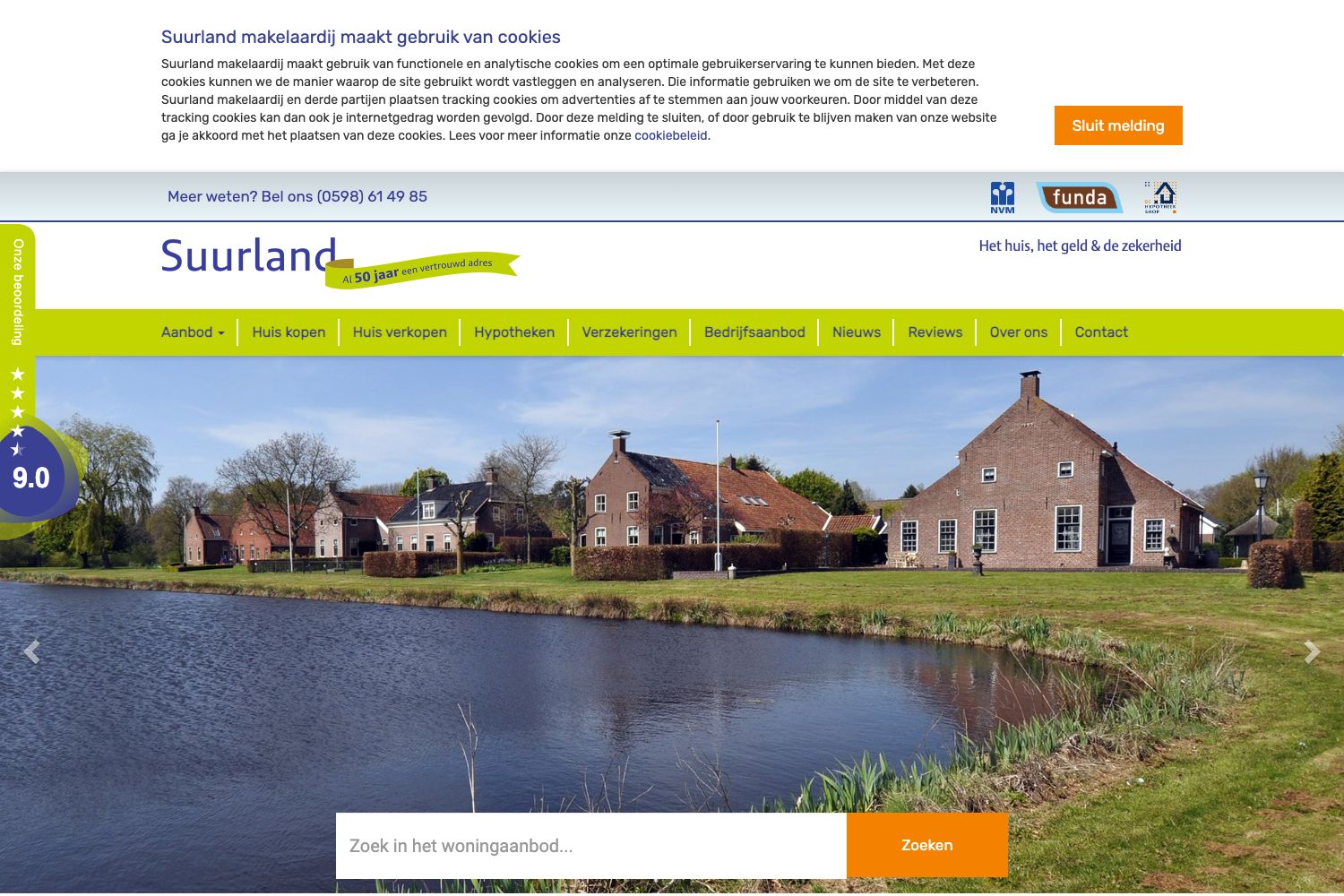 Website screenshot https://suurland-makelaardij.nl