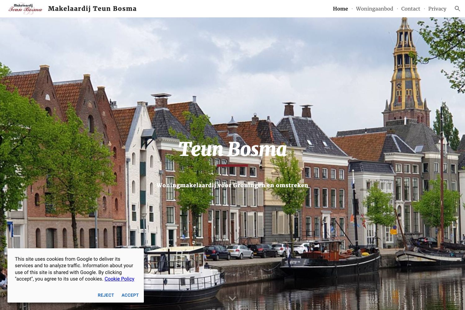 Website screenshot https://www.teunbosma.nl