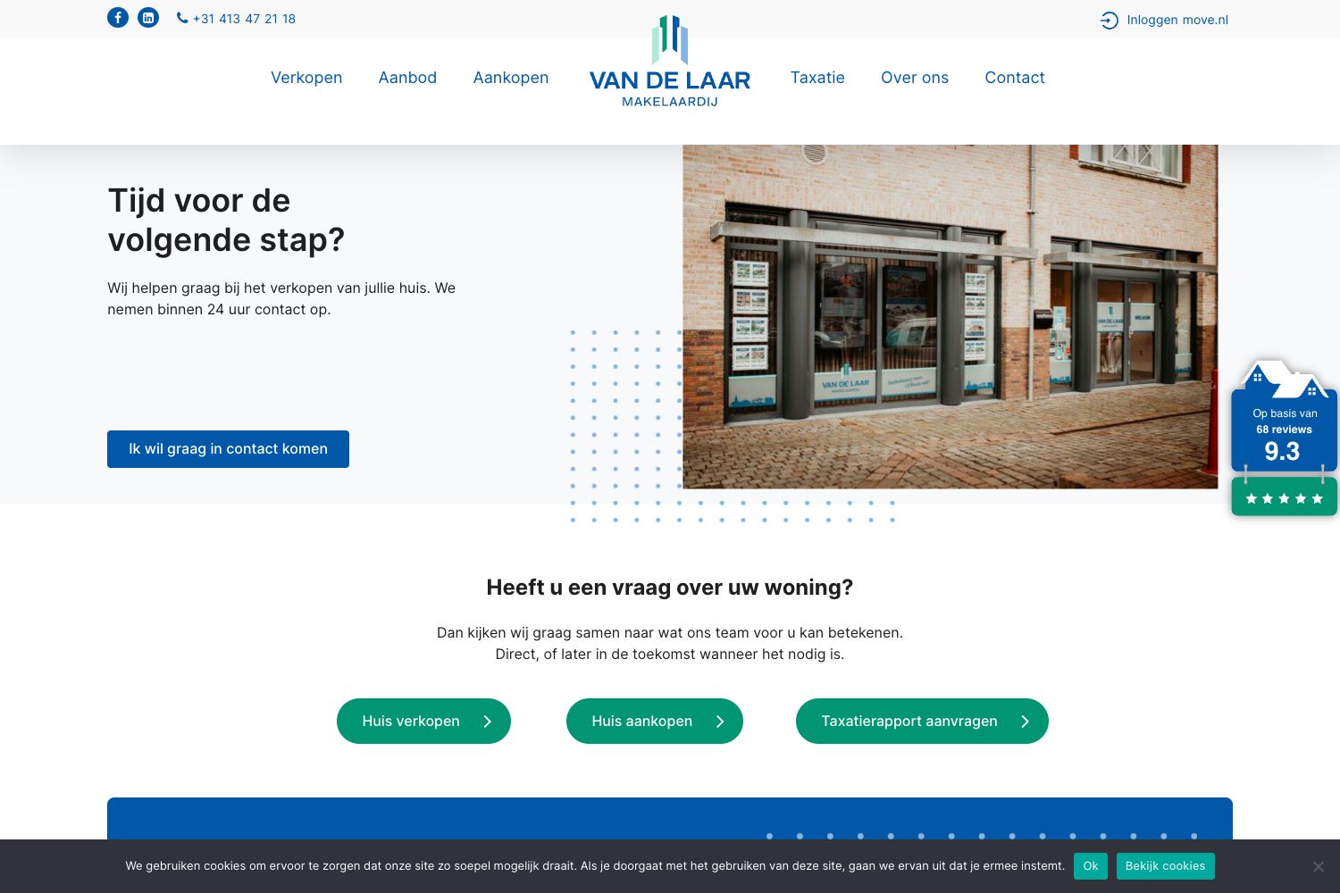 Website screenshot https://vdlaar.nl