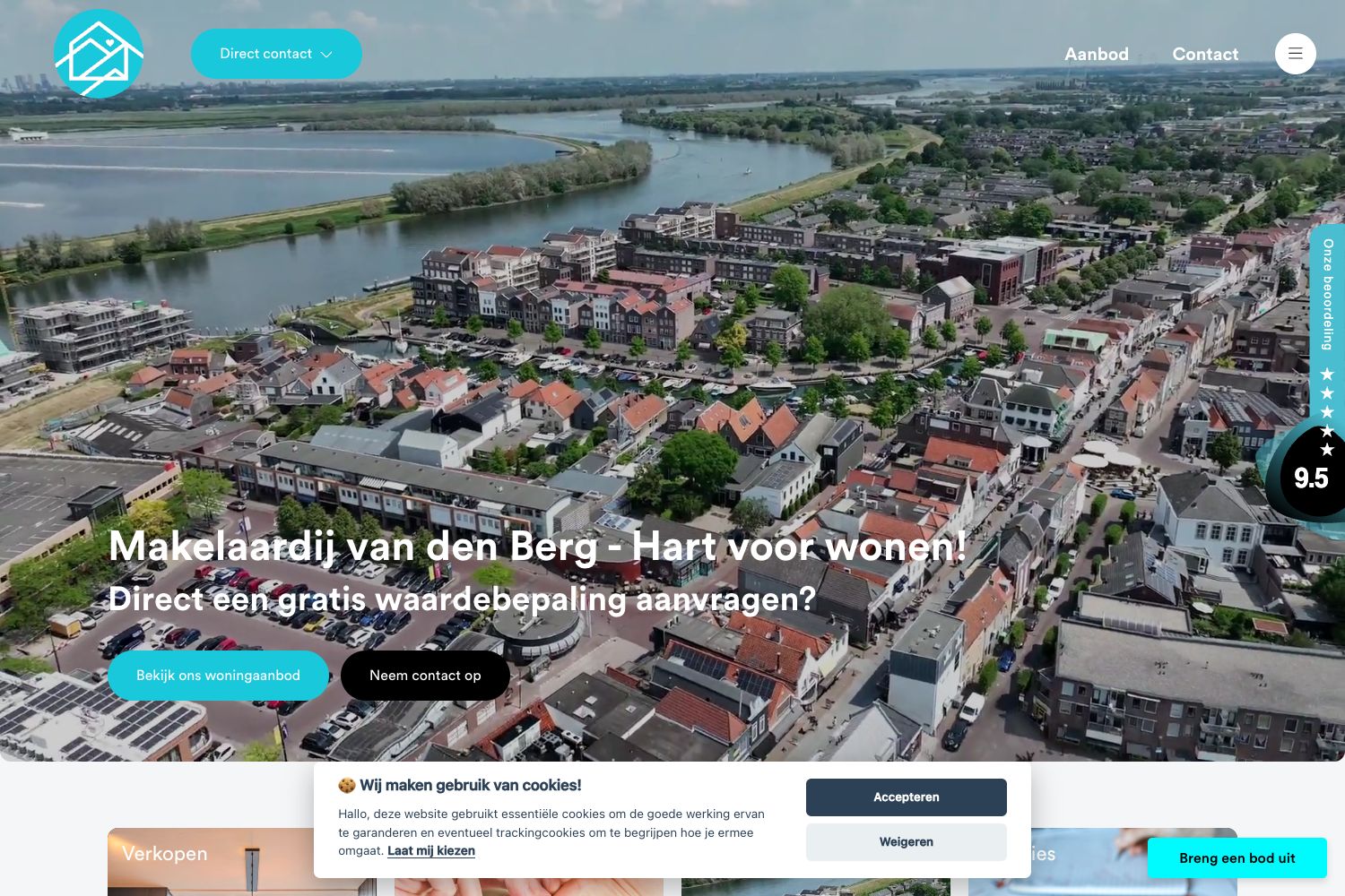 Website screenshot https://makelaardijvdberg.nl