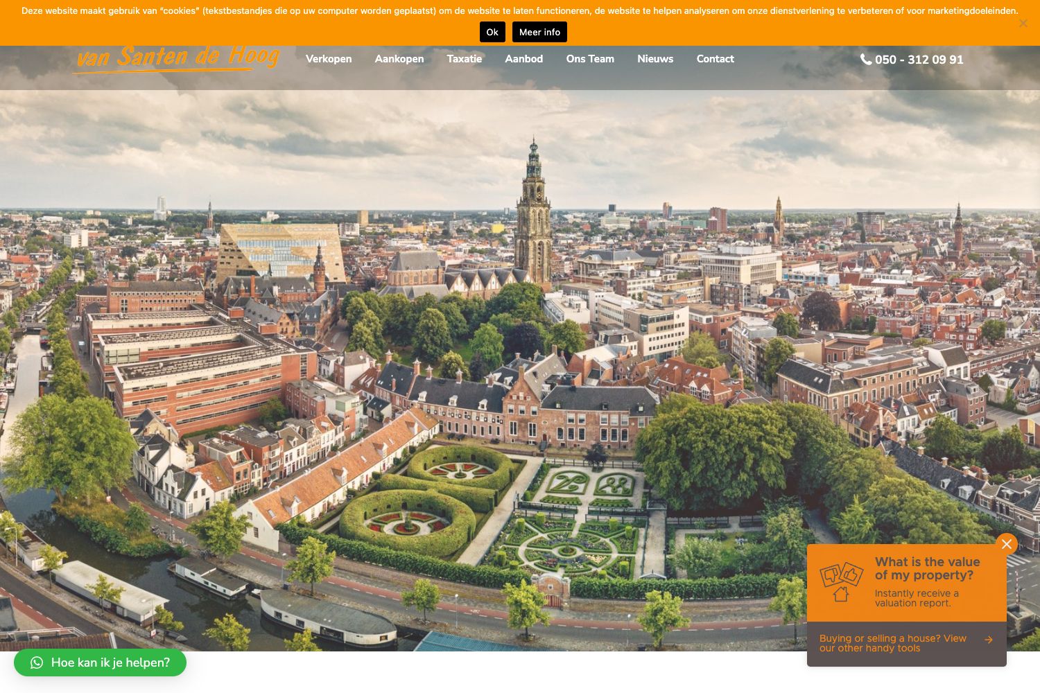 Website screenshot https://vansantendehoog.nl