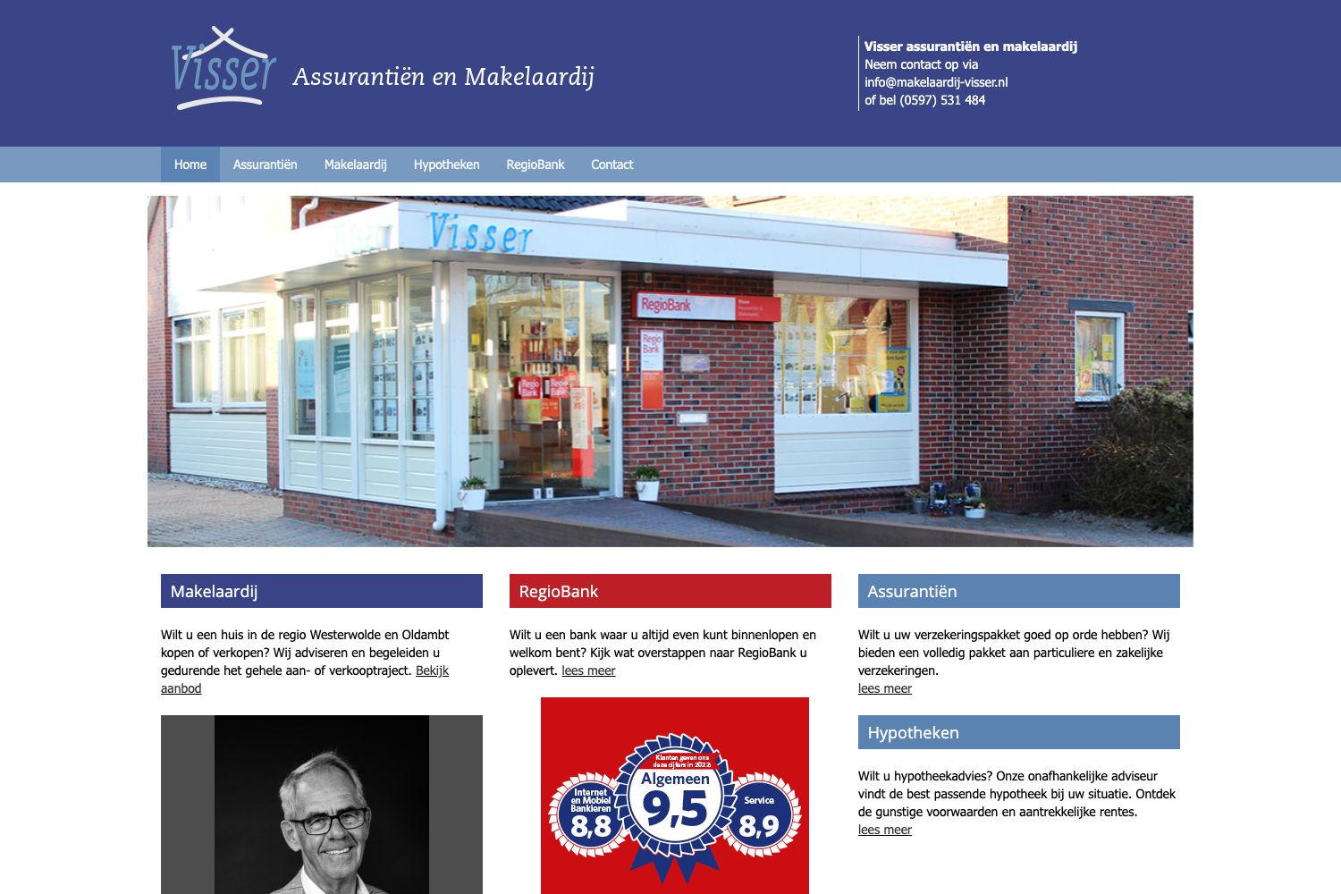 Website screenshot https://makelaardij-visser.nl