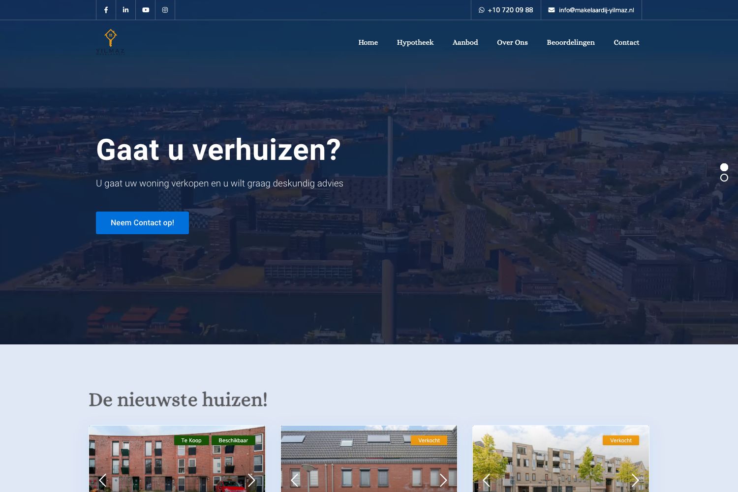 Website screenshot https://makelaardij-yilmaz.nl