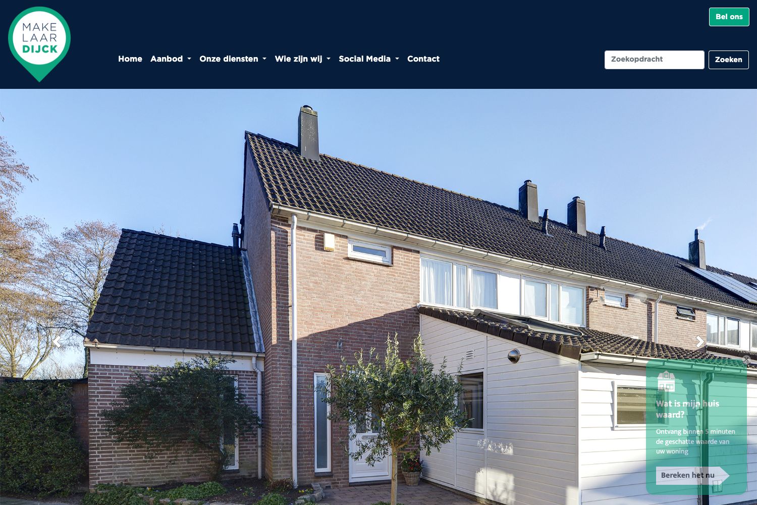 Website screenshot https://www.makelaardijck.nl