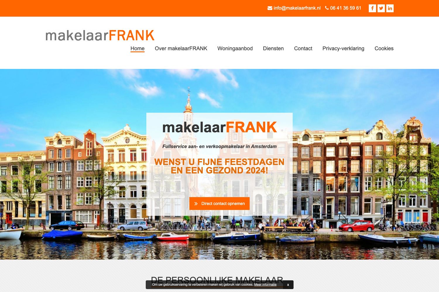 Website screenshot https://makelaarfrank.nl