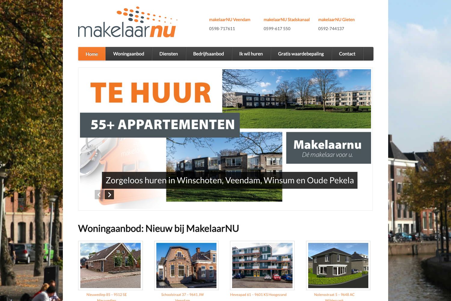 Website screenshot https://makelaarnu.nl