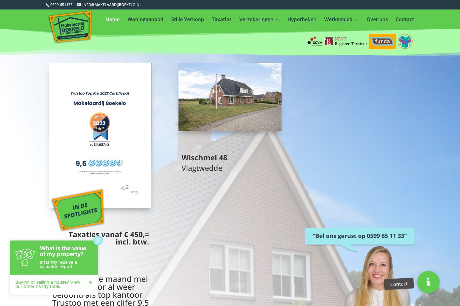 Website screenshot https://makelaardijboekelo.nl