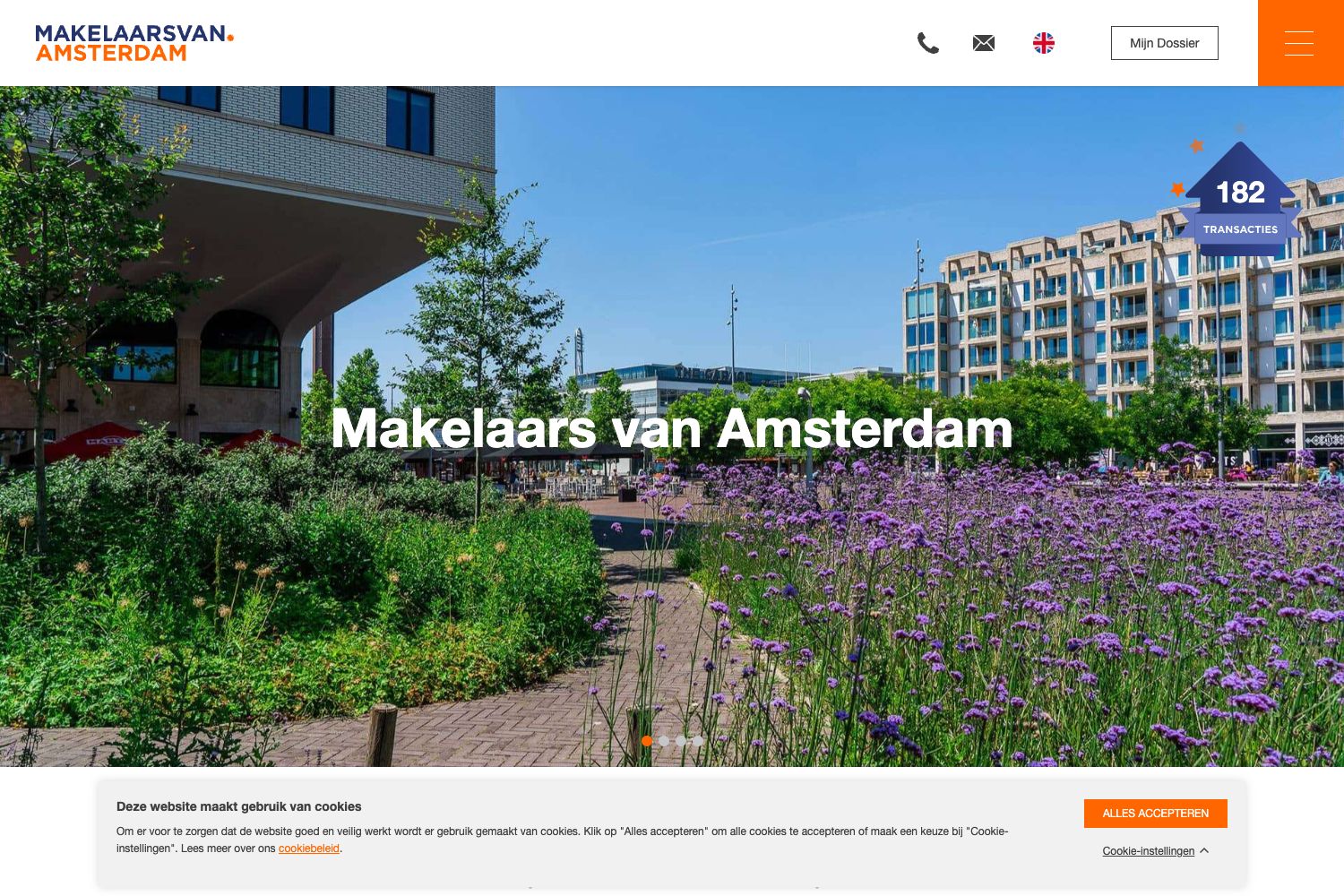 Website screenshot https://makelaarsvan.nl