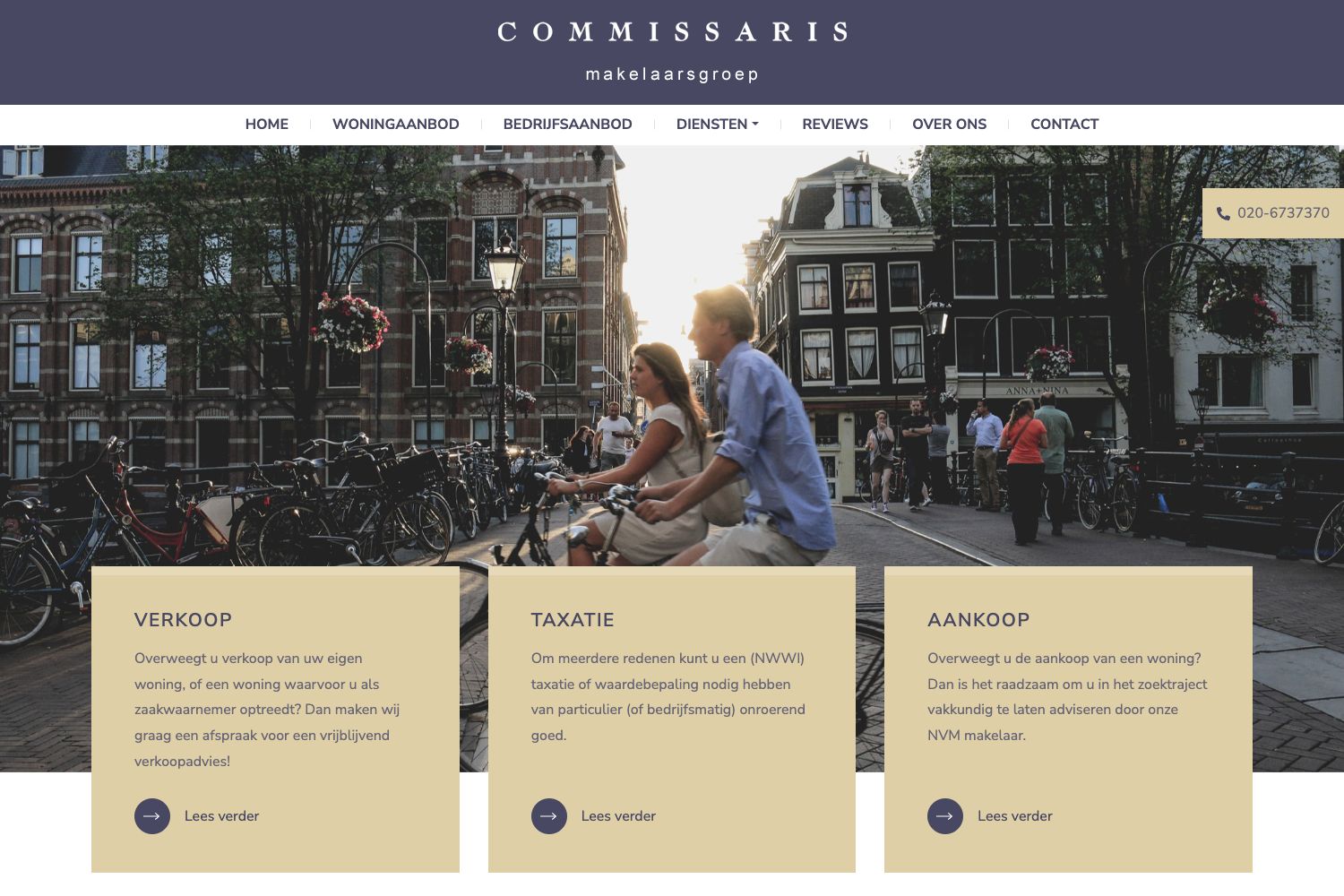 Website screenshot https://commissaris.nl