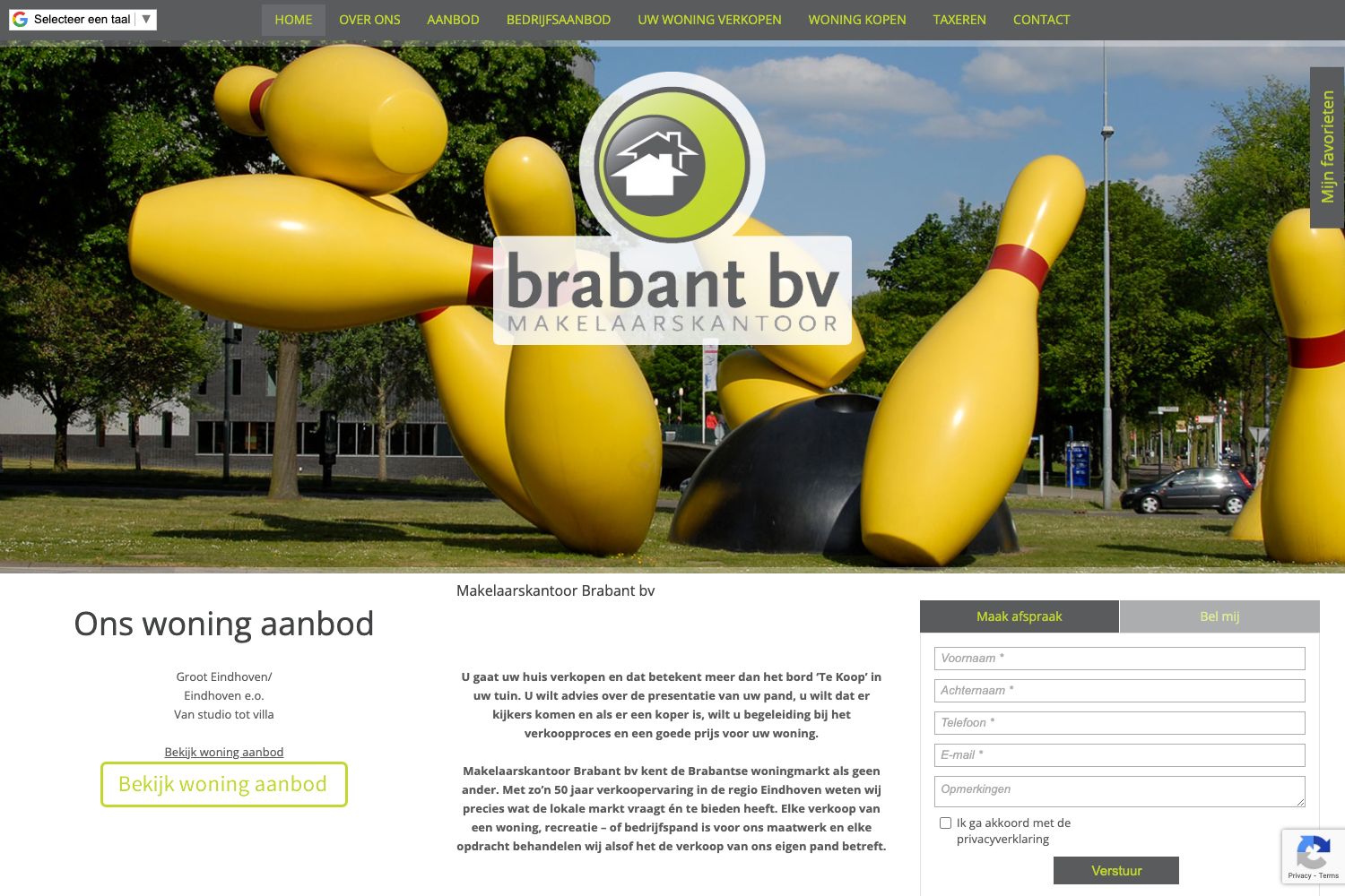 Website screenshot https://brabantbv.nl