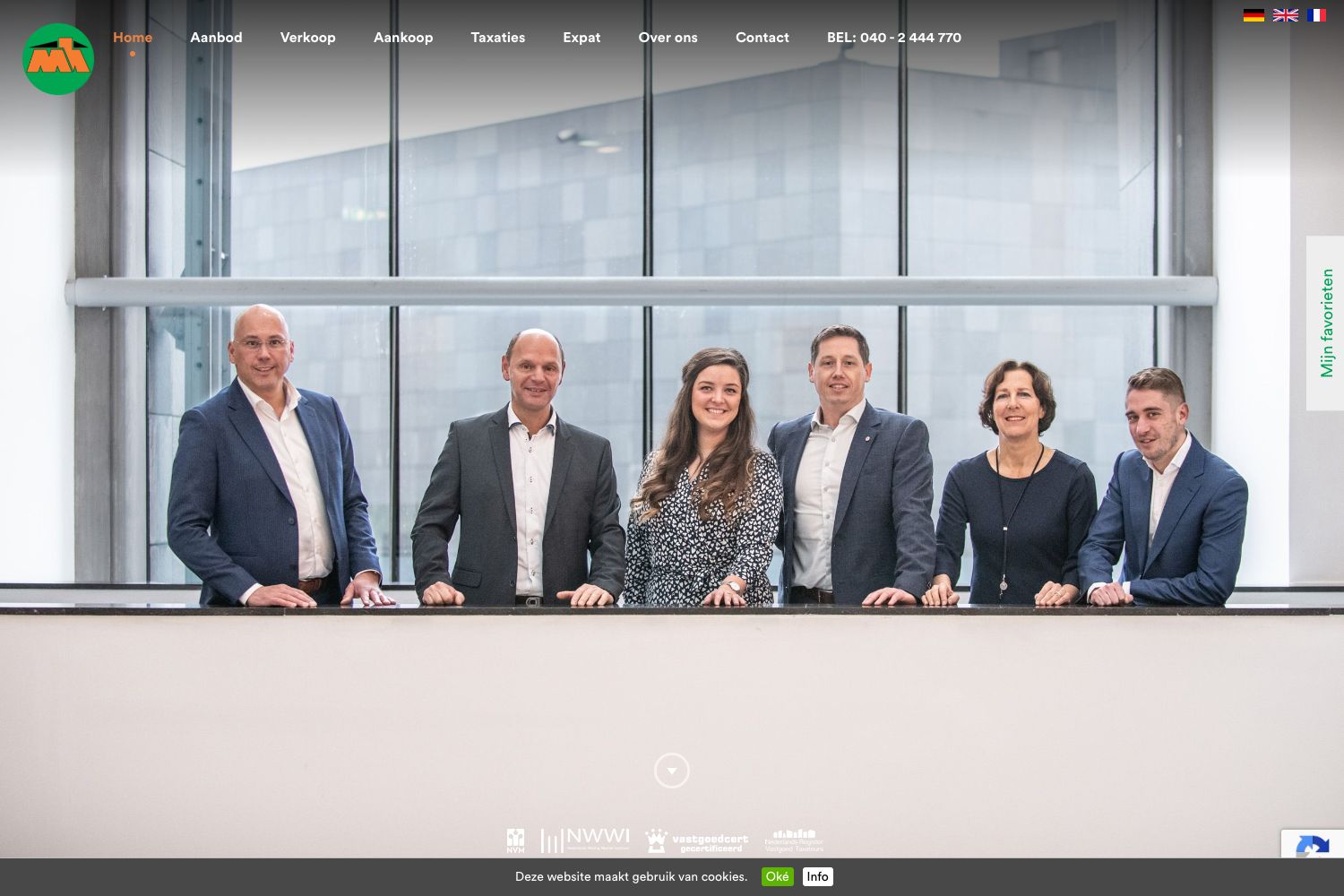 Website screenshot https://huibers.nl