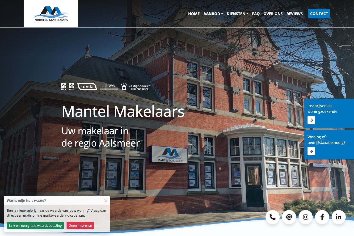Website screenshot https://mantelmakelaars.nl