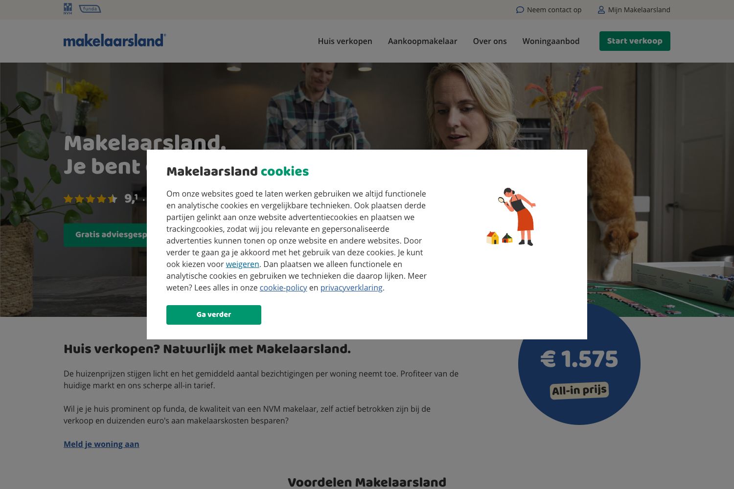 Website screenshot https://makelaarsland.nl
