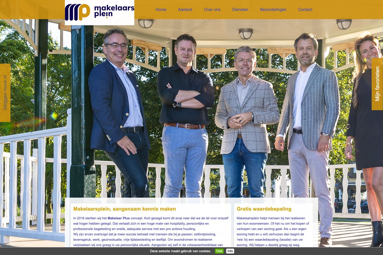 Website screenshot https://makelaarsplein.com