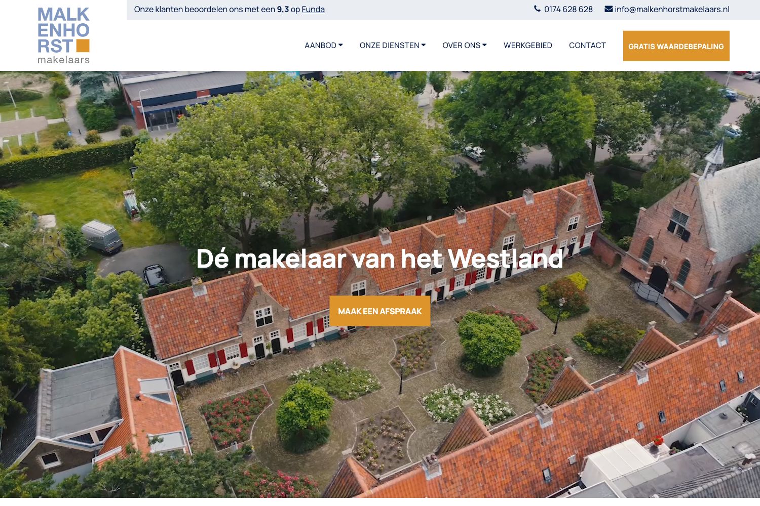 Website screenshot https://malkenhorstmakelaars.nl