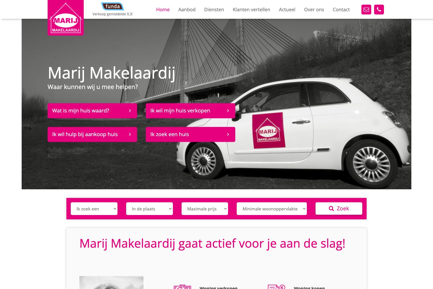 Website screenshot https://marijmakelaardij.nl