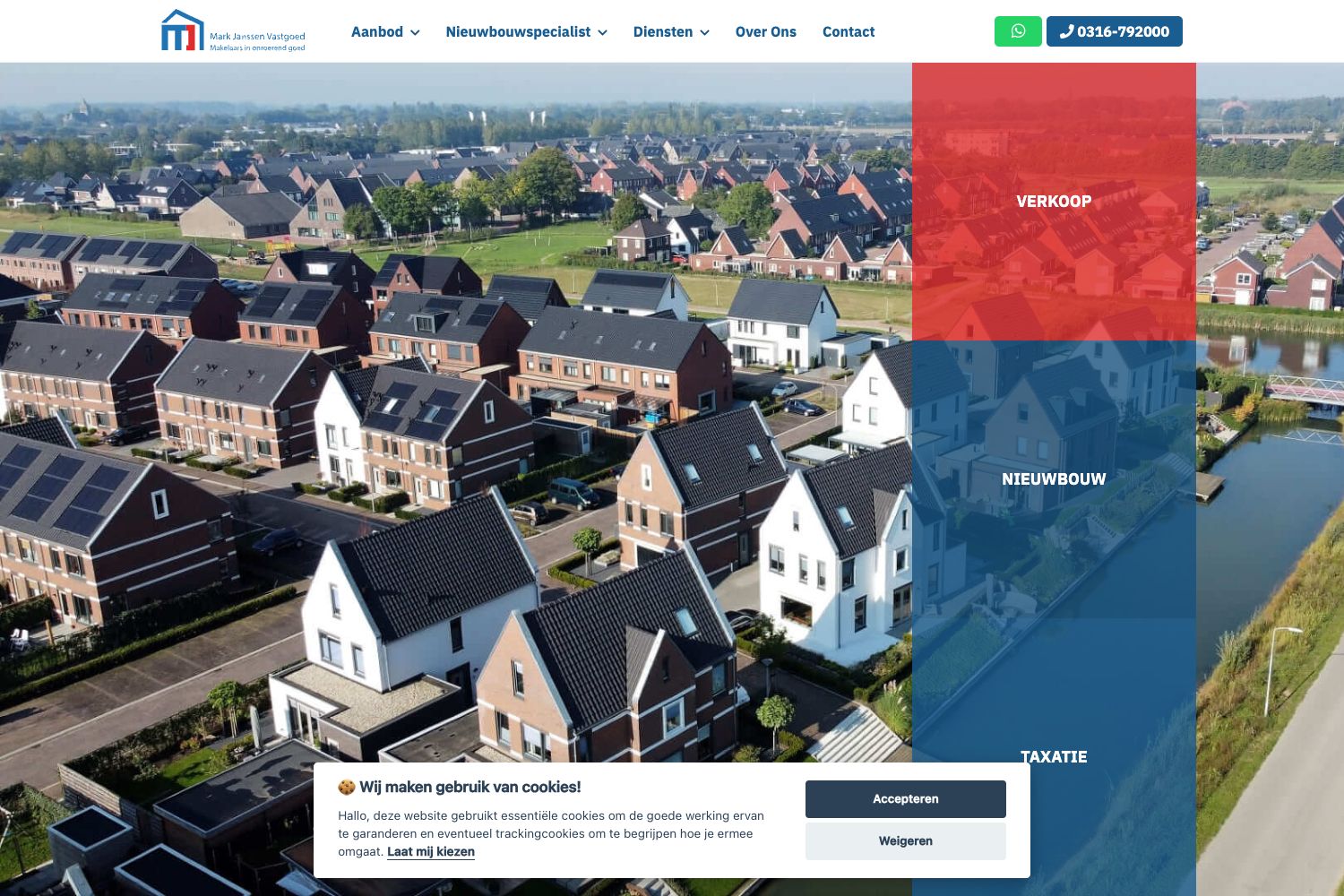 Website screenshot https://mjvastgoed.nl