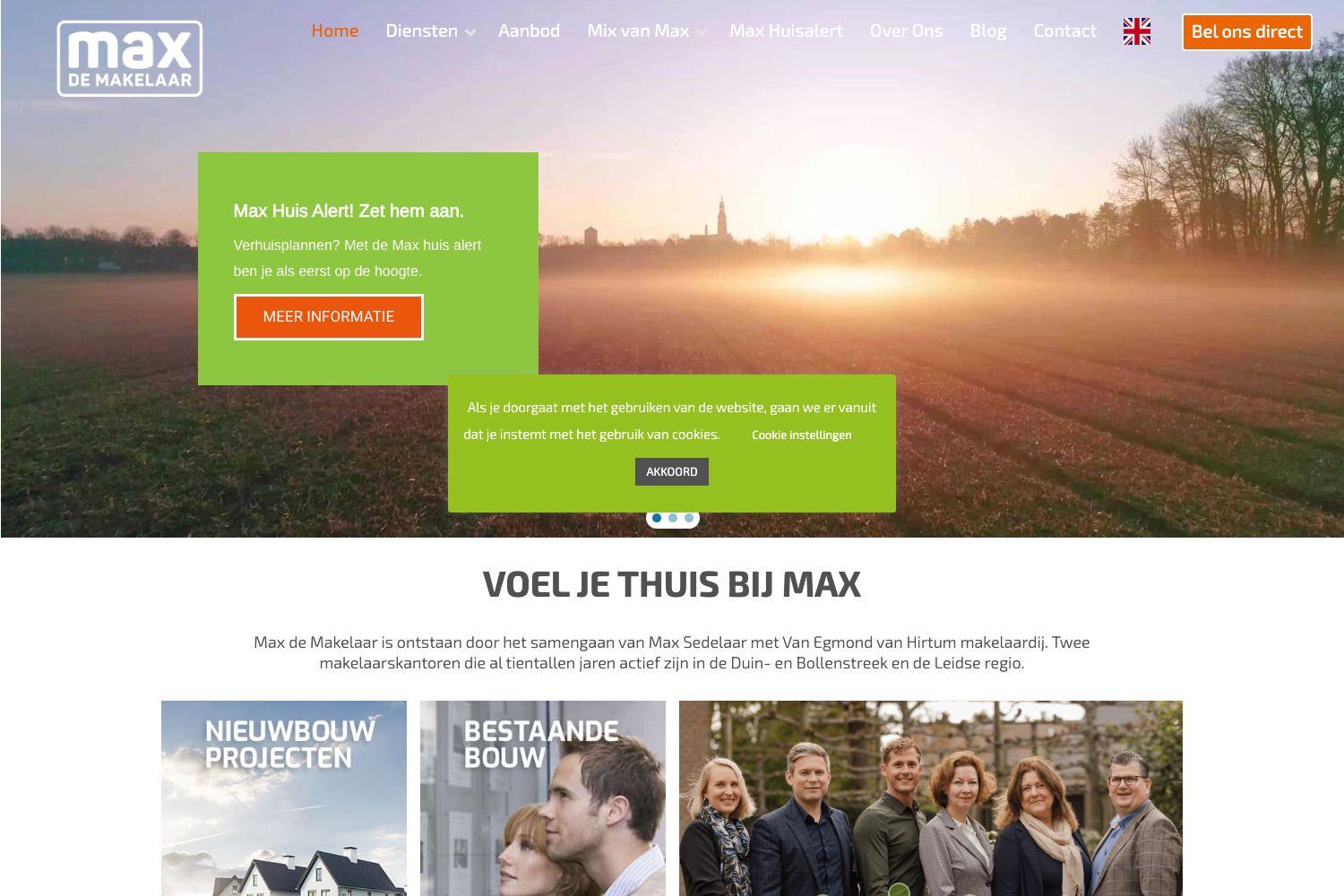 Website screenshot https://maxdemakelaar.nl