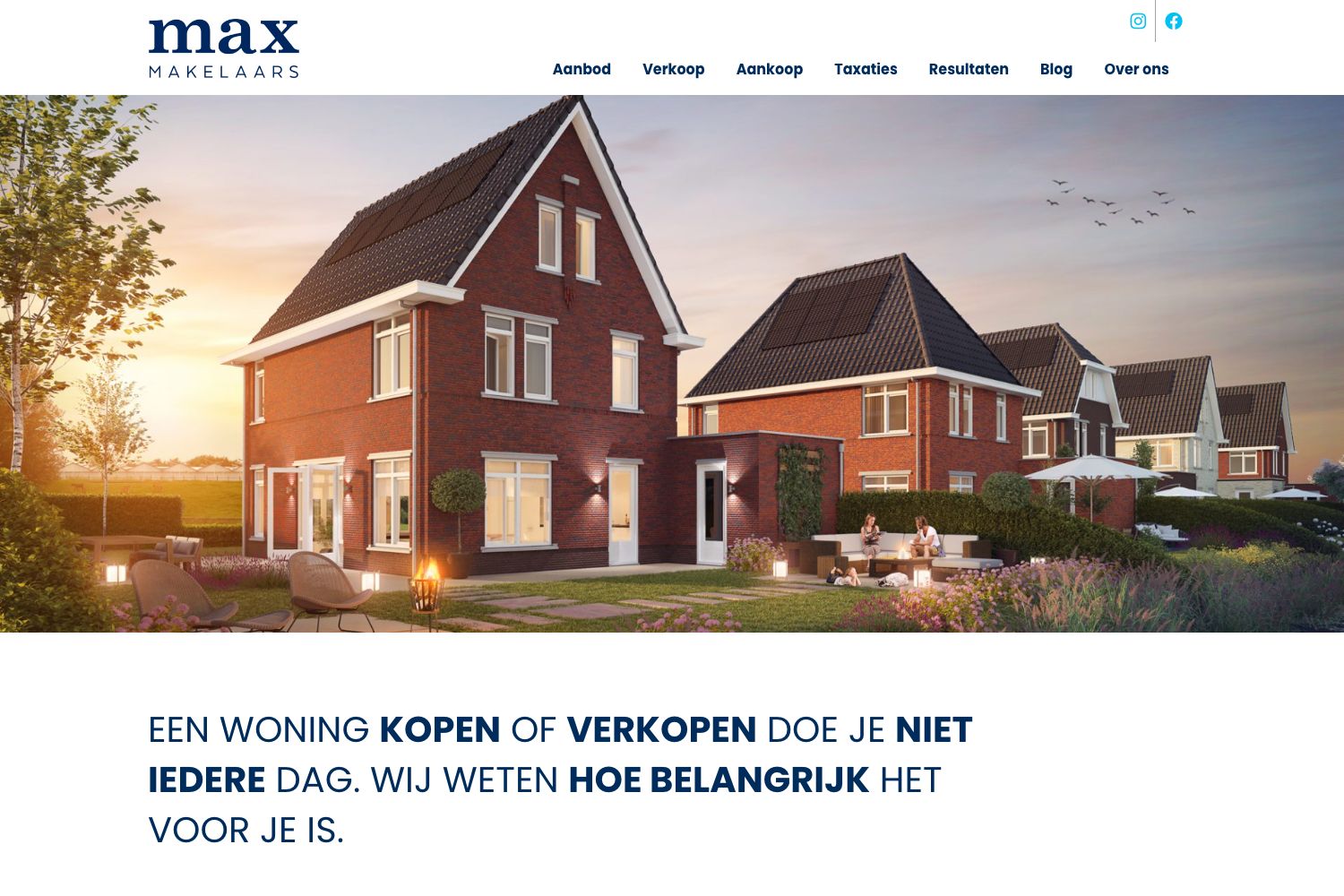 Website screenshot https://maxmakelaars.nl
