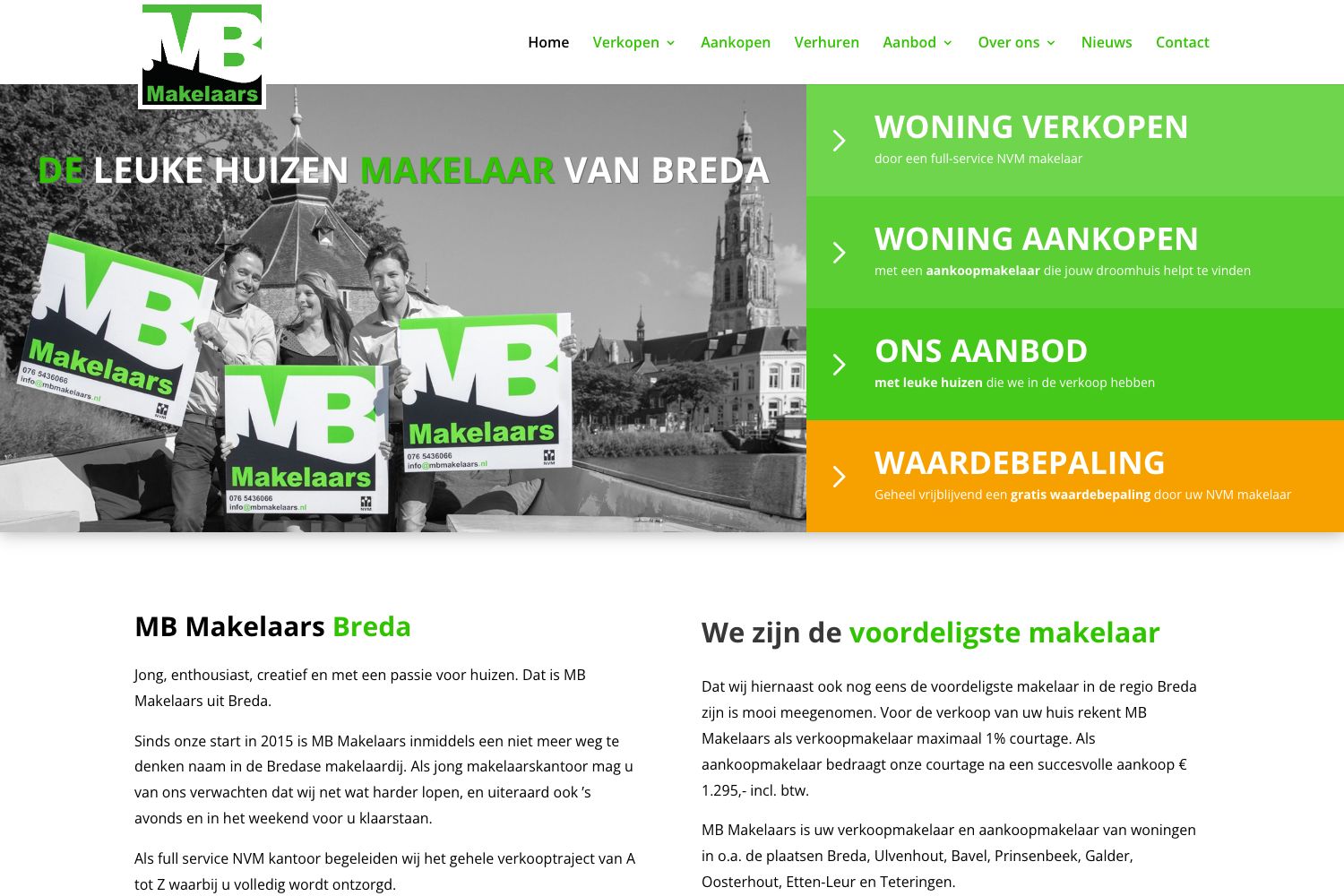 Website screenshot https://mbmakelaars.nl