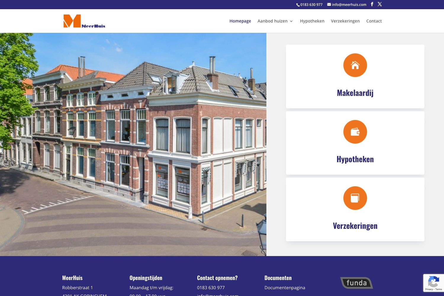 Website screenshot https://meerhuis.com