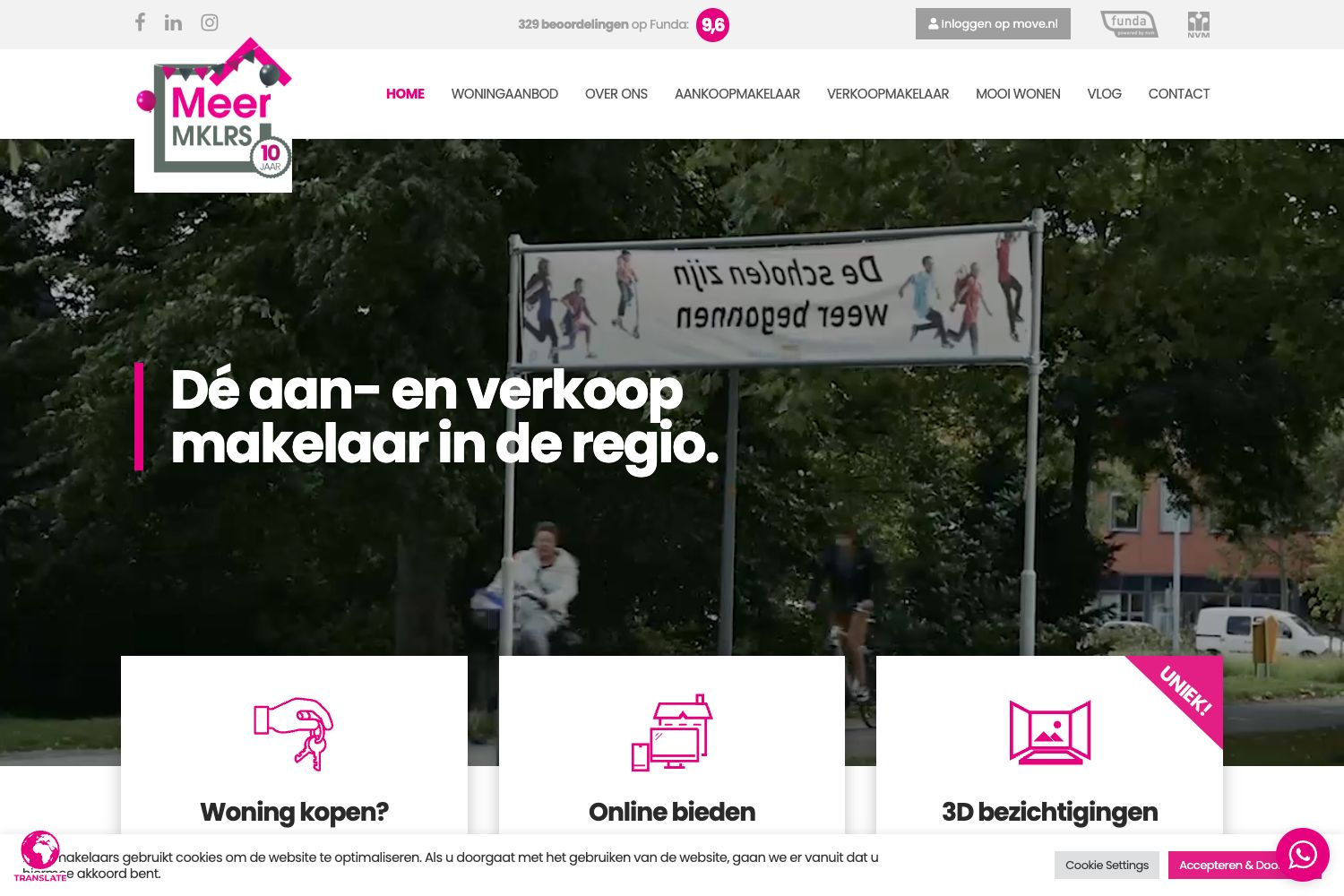Website screenshot https://meermakelaars.nl