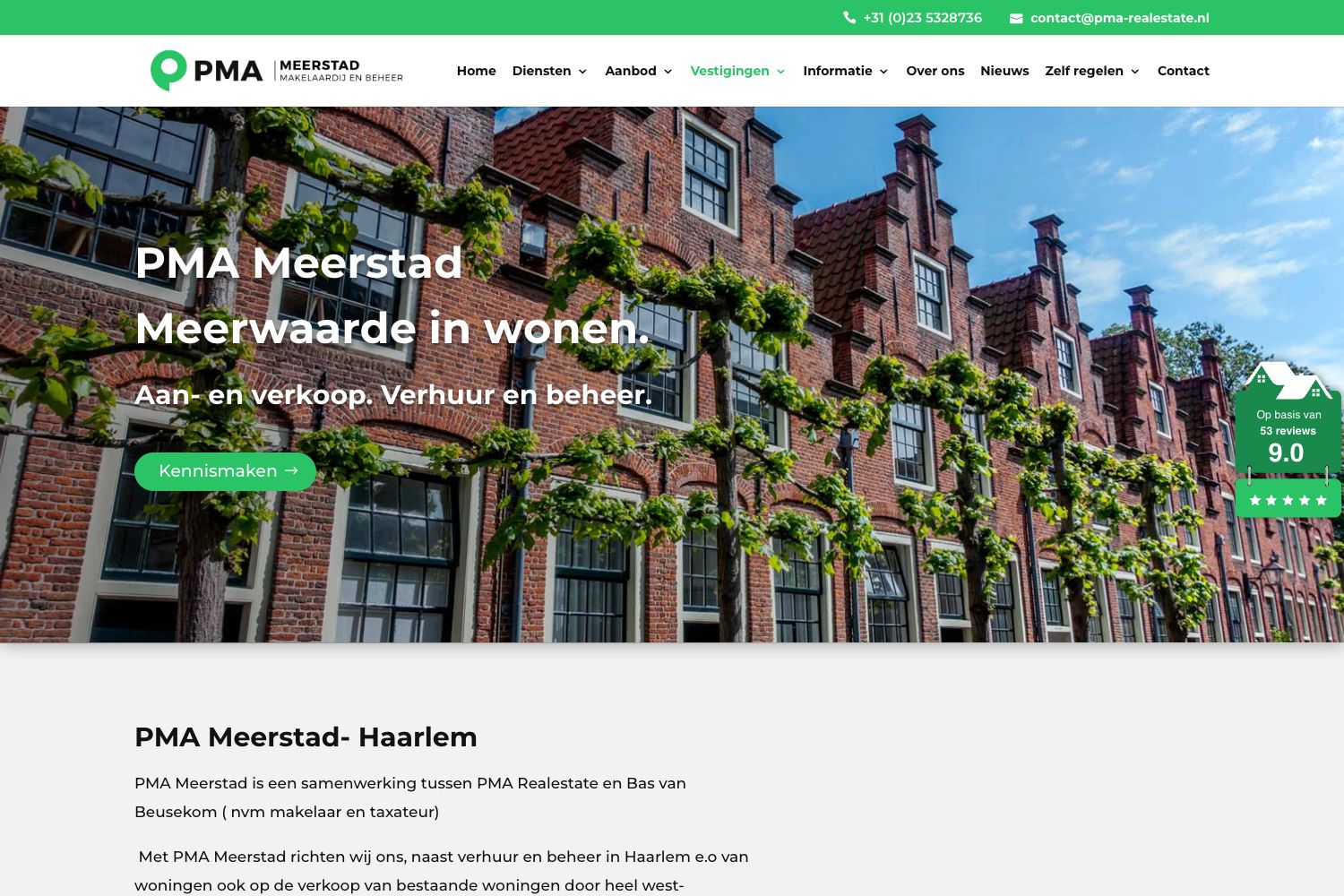 Website screenshot https://meerstad.nl