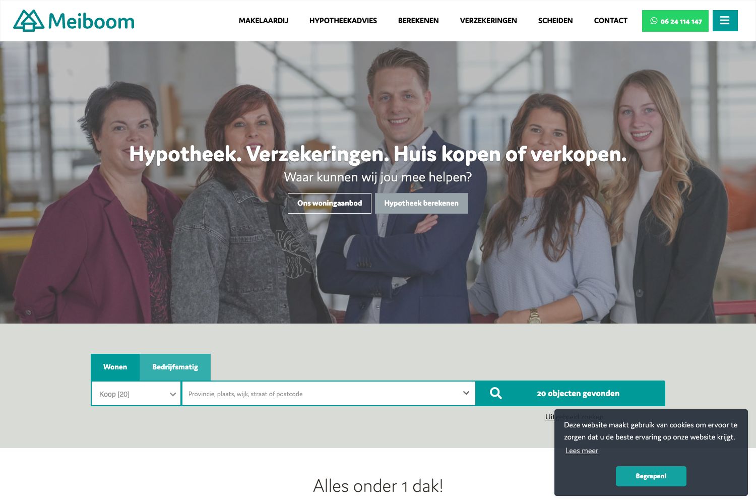 Website screenshot https://meiboom.nl