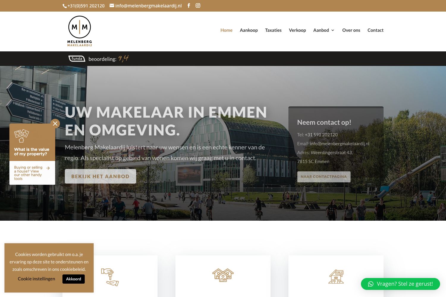 Website screenshot https://melenberg.nl