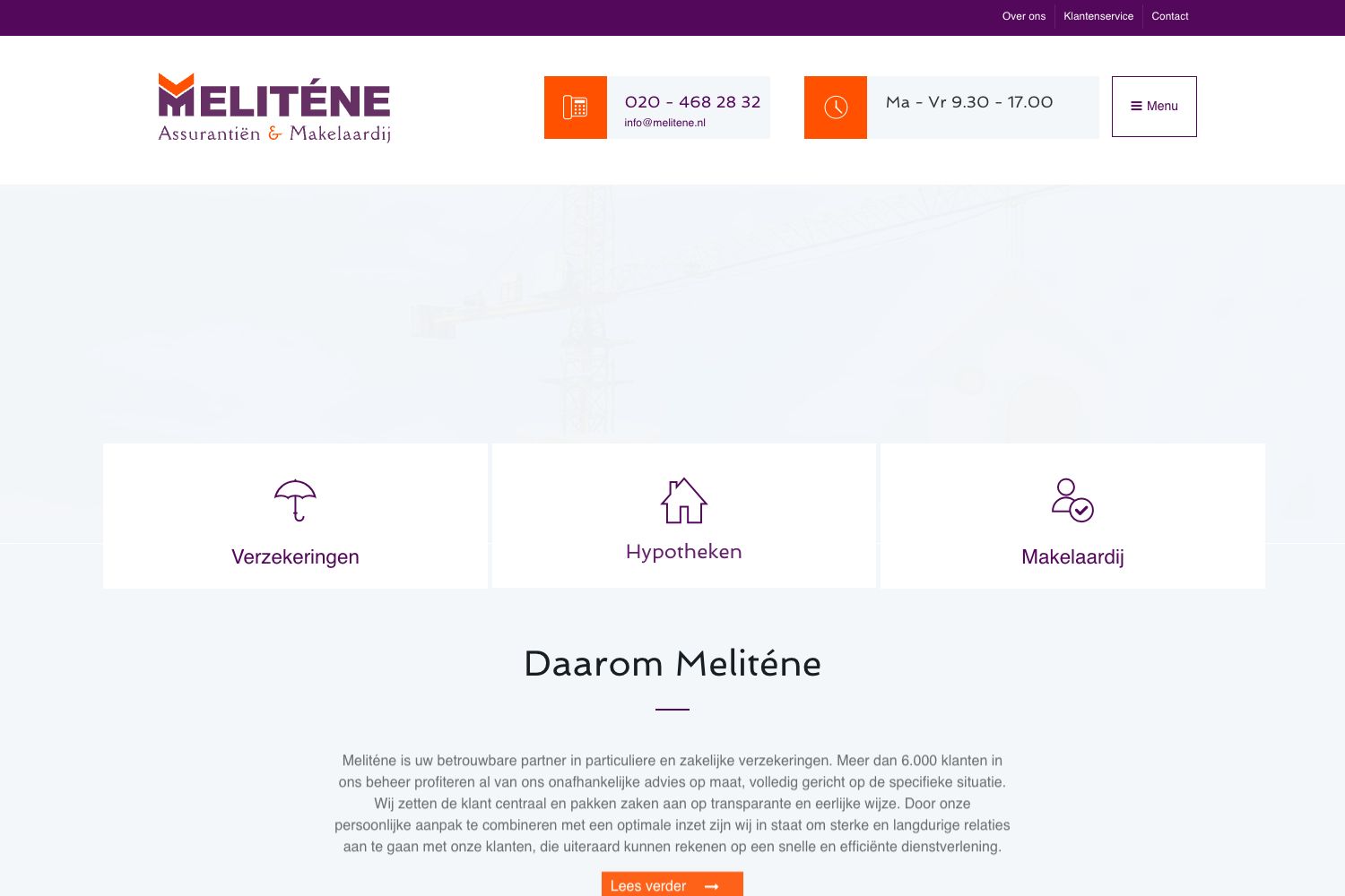 Website screenshot https://melitene.nl