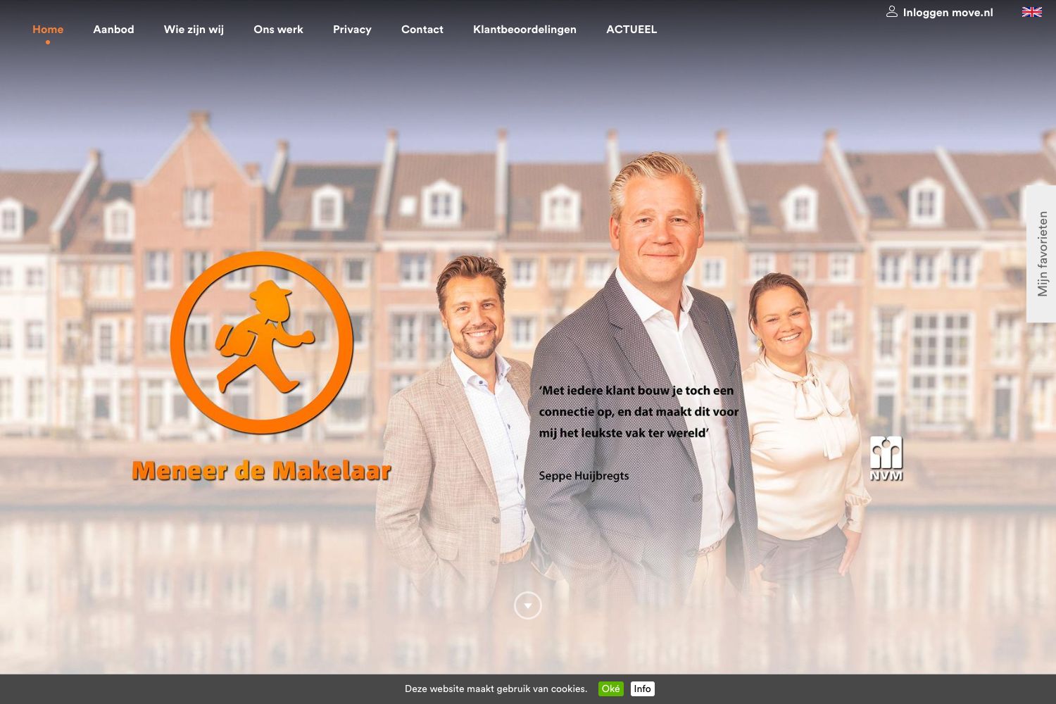 Website screenshot https://meneerdemakelaar.nl