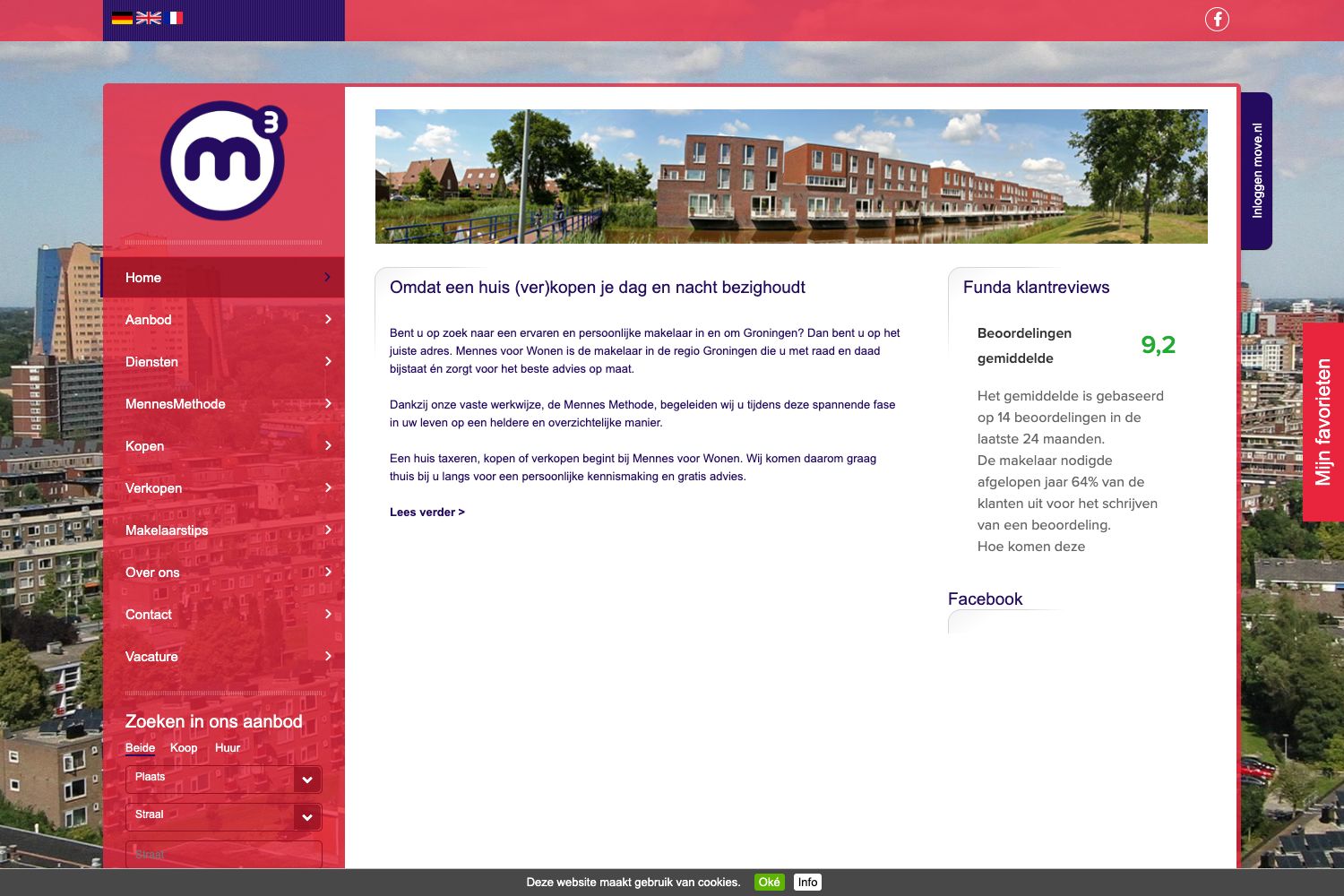 Website screenshot https://mennes.nl