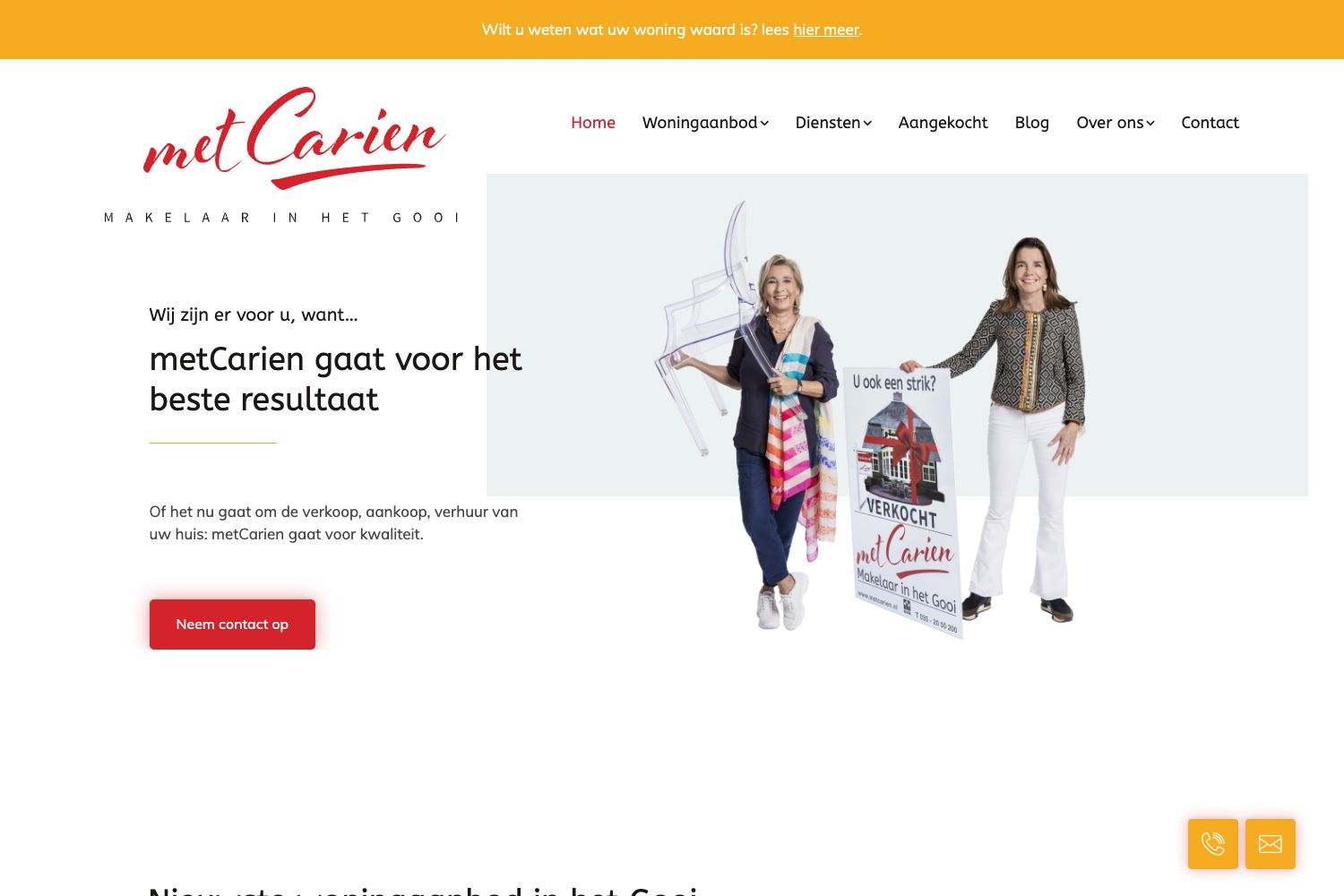 Website screenshot https://metcarien.nl