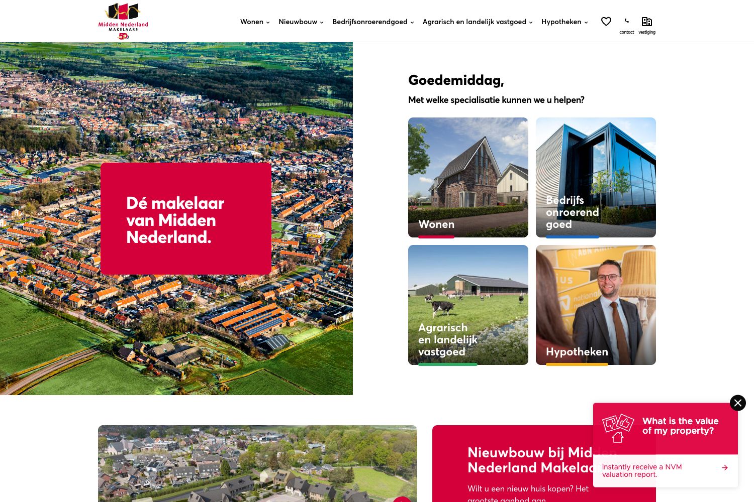 Website screenshot https://mnm.nl