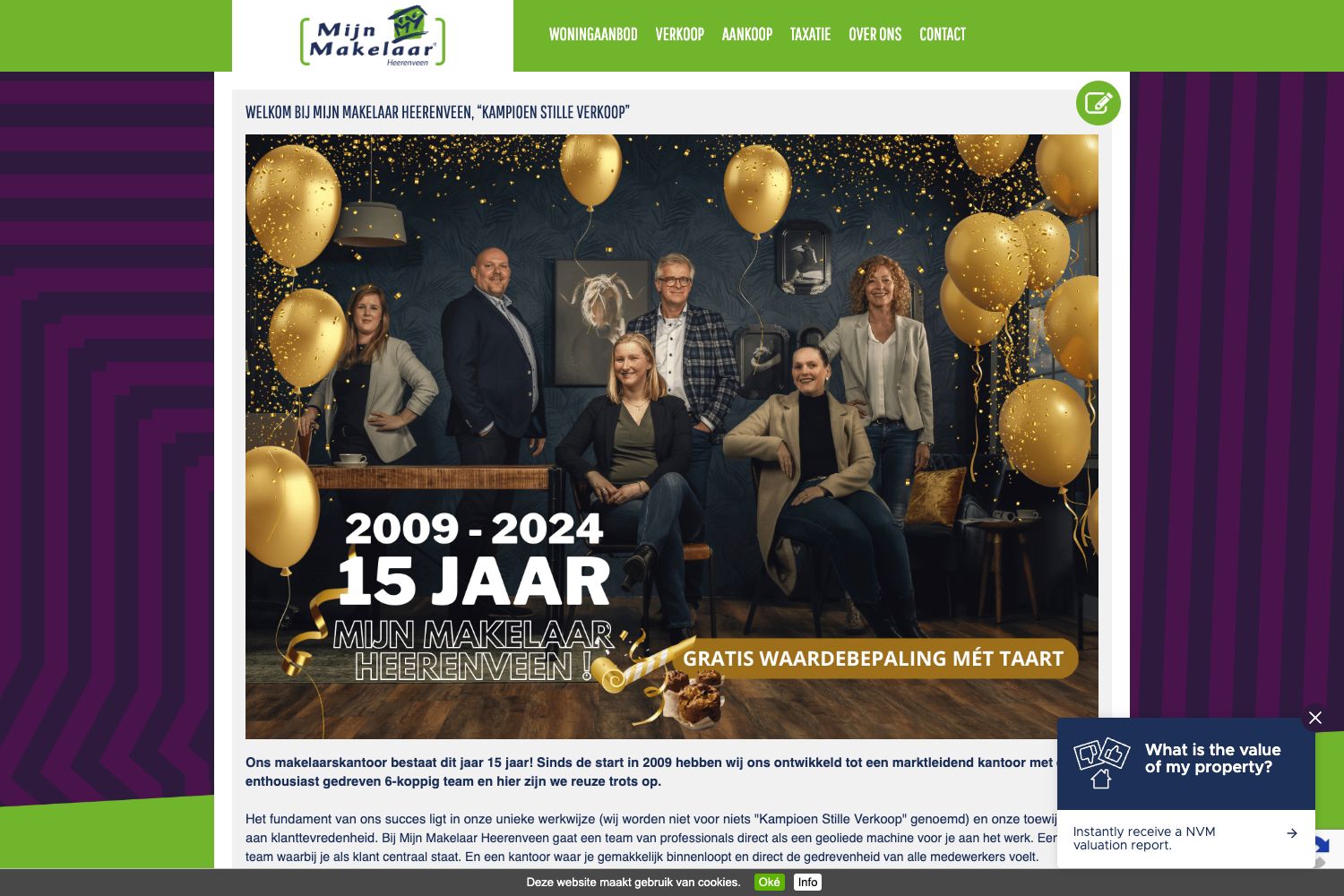 Website screenshot https://mijnmakelaarheerenveen.nl