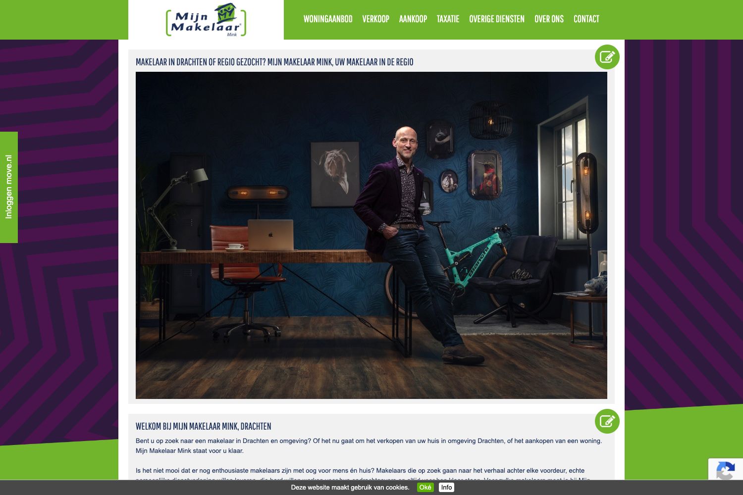 Website screenshot https://mijnmakelaarmink.nl