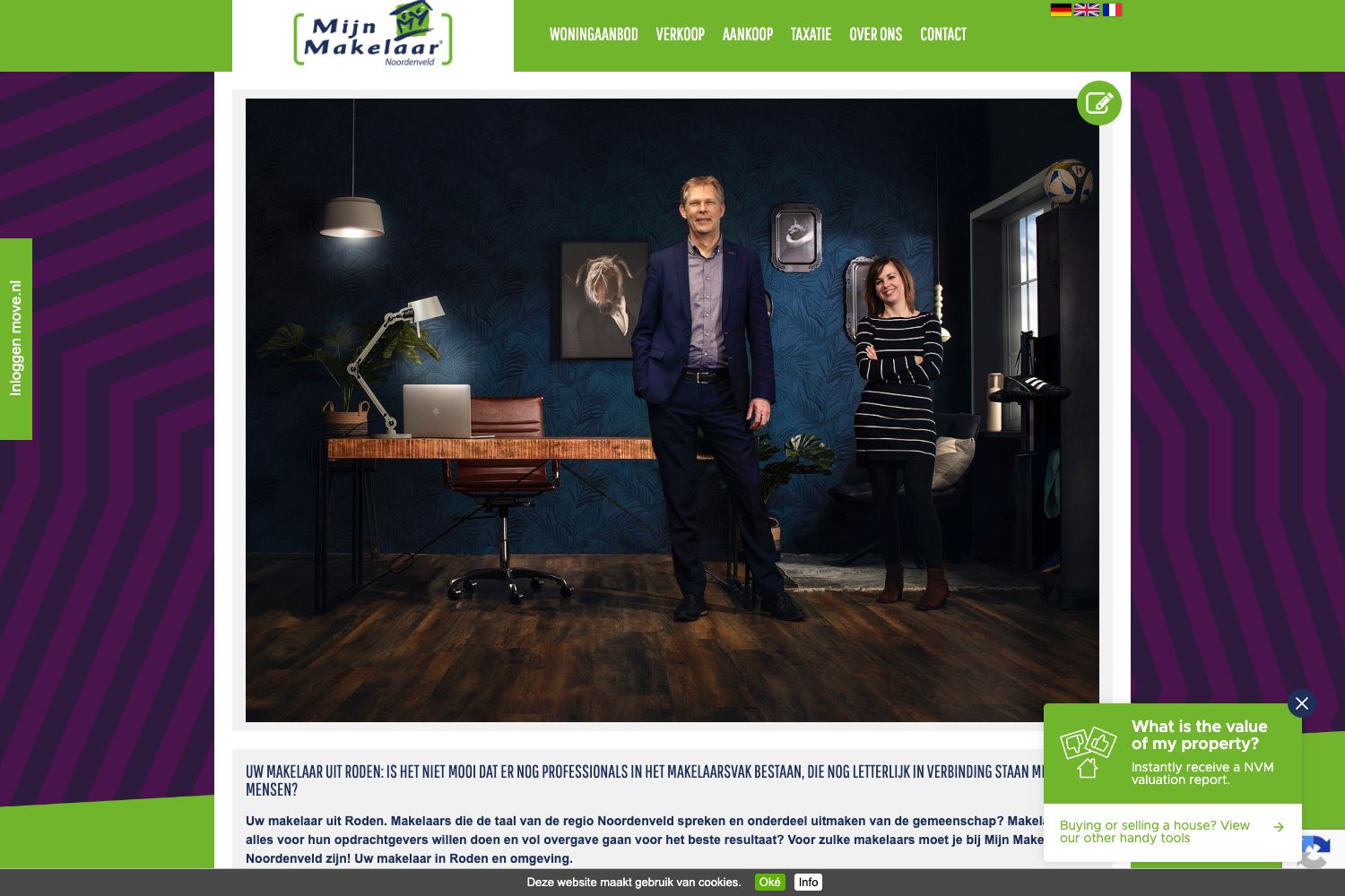 Website screenshot https://mijnmakelaarnoordenveld.nl