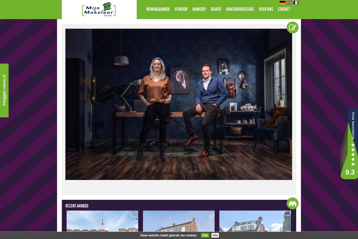 Website screenshot https://mijnmakelaarsteenwijk.nl