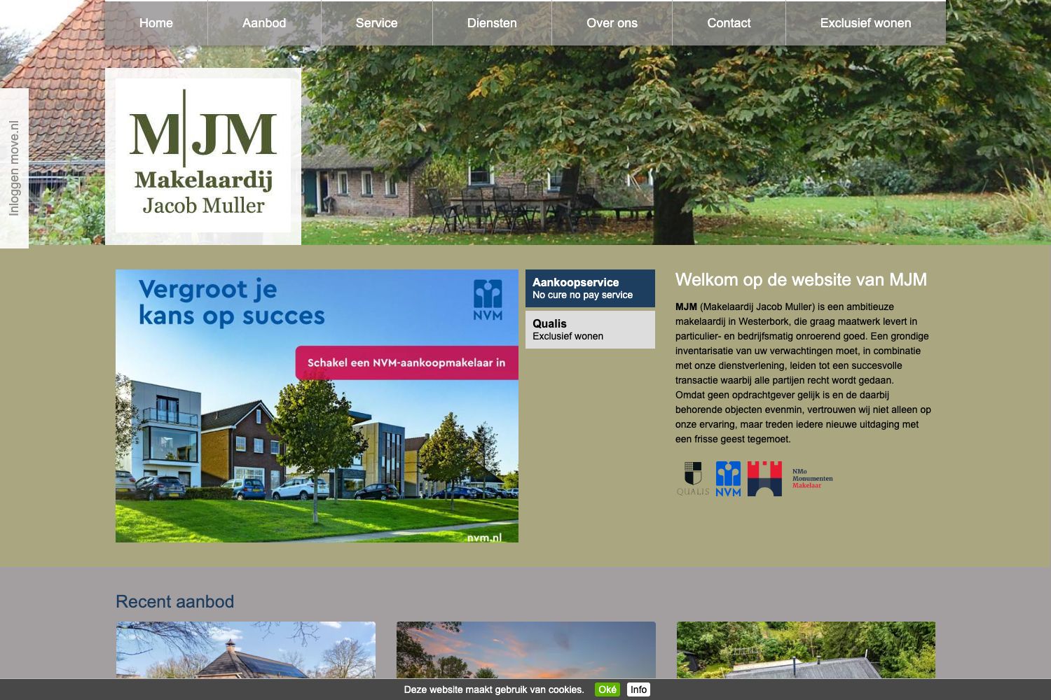 Website screenshot https://mjm.nl