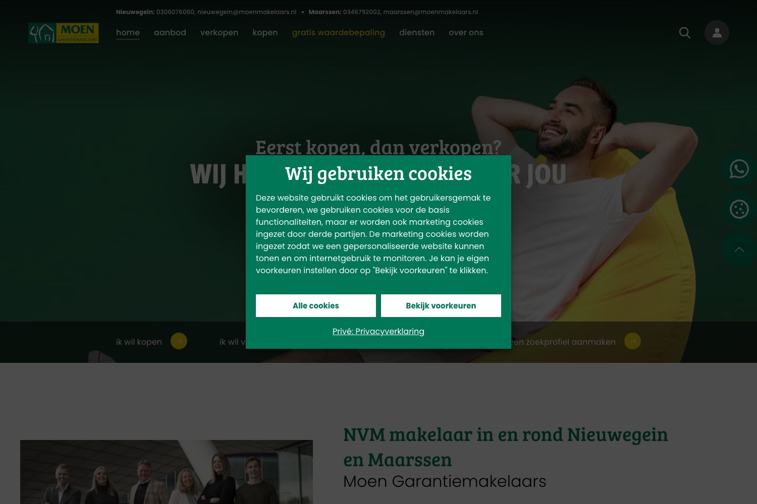 Website screenshot https://moenmakelaars.nl