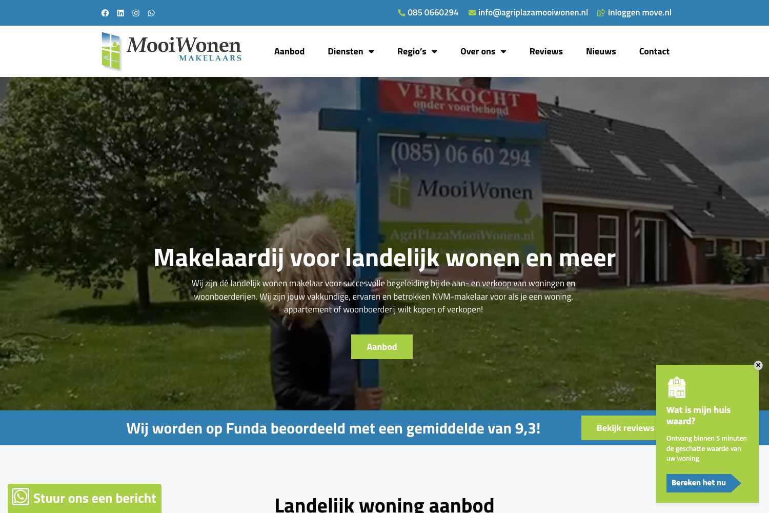 Website screenshot https://agriplazamooiwonen.nl
