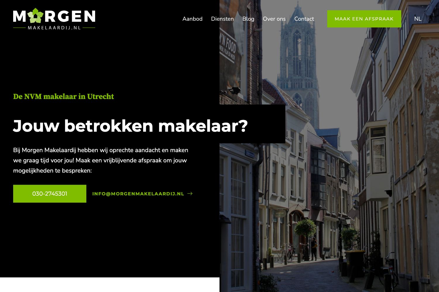 Website screenshot https://morgenmakelaardij.nl