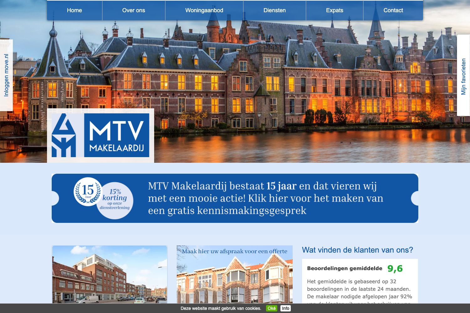 Website screenshot https://mtvmakelaardij.nl