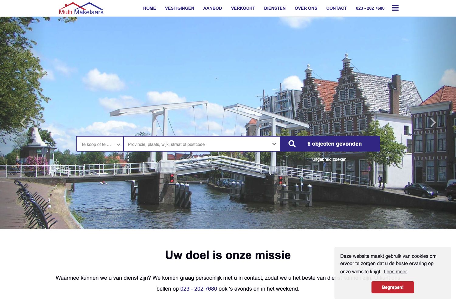 Website screenshot https://multimakelaars.nl