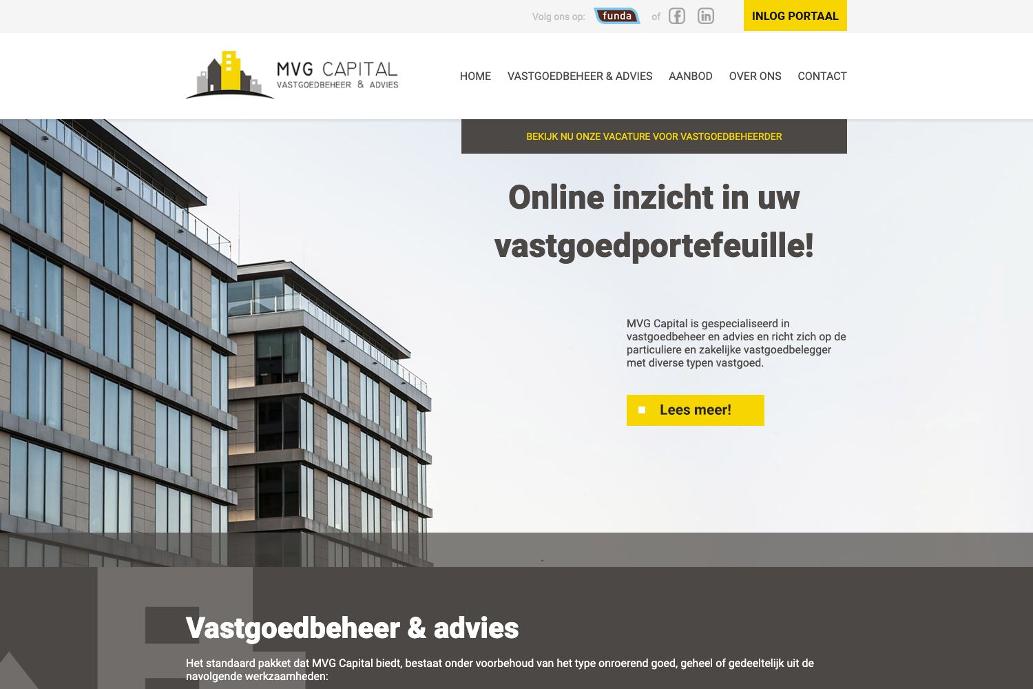 Website screenshot https://www.mvgcapital.nl