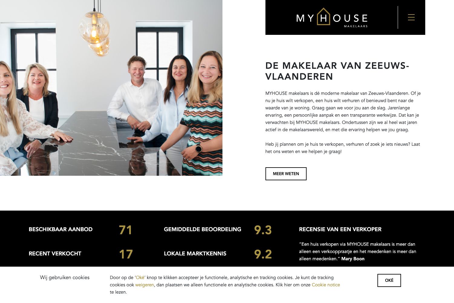 Website screenshot https://myhousemakelaars.nl